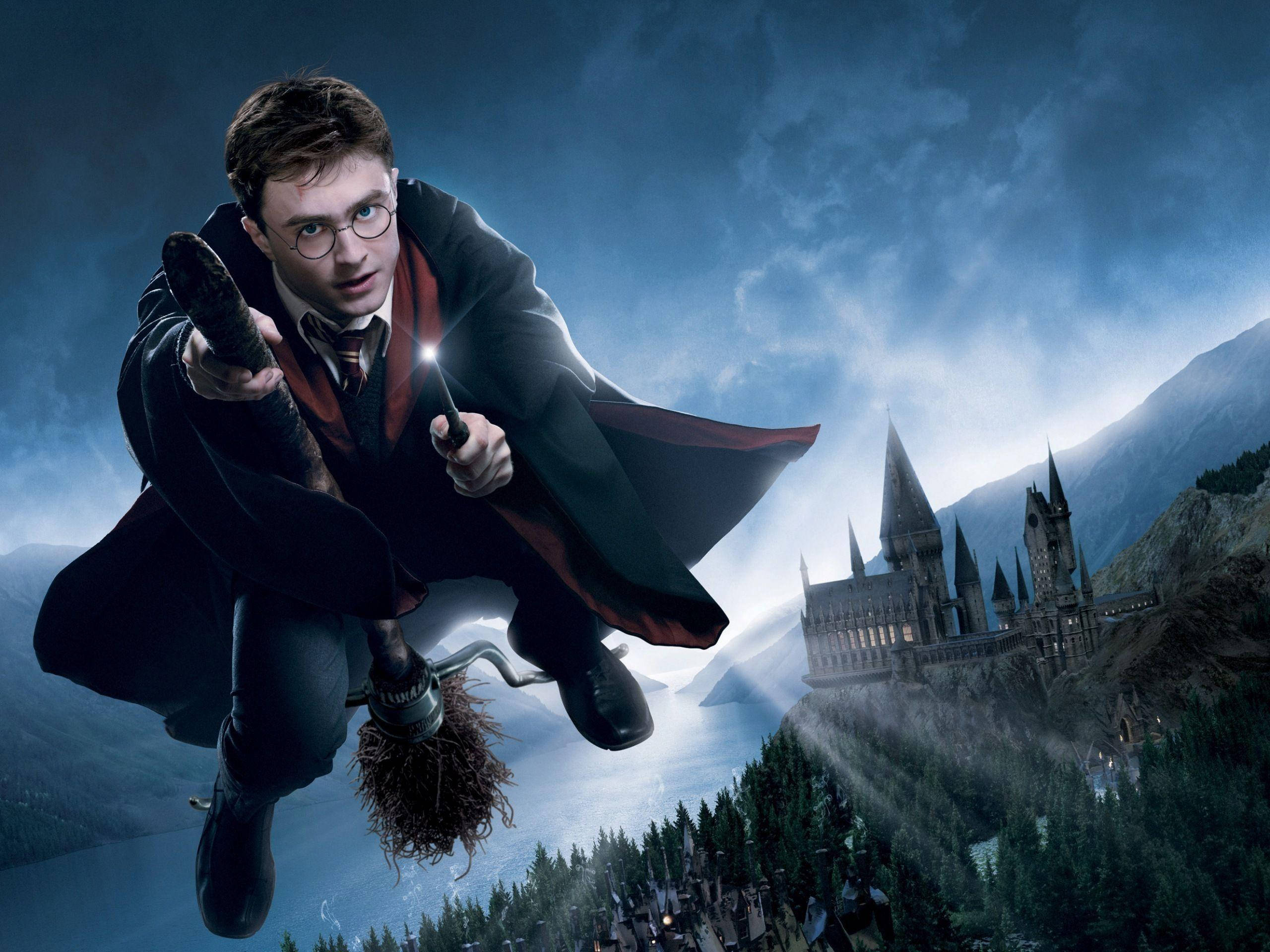 Harry na may Wand Harry Potter Laptop Wallpaper