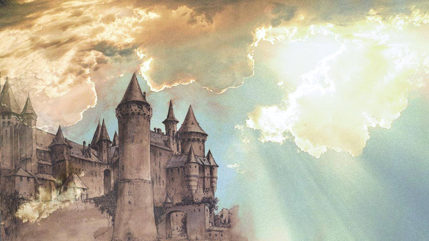 Harry Potter Aesthetic na Painted Hogwarts. Wallpaper