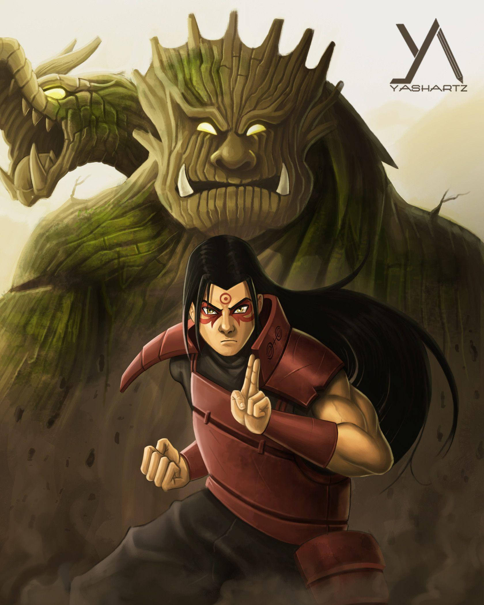 Hashirama Phone na may Kahoy na Dragon Wallpaper