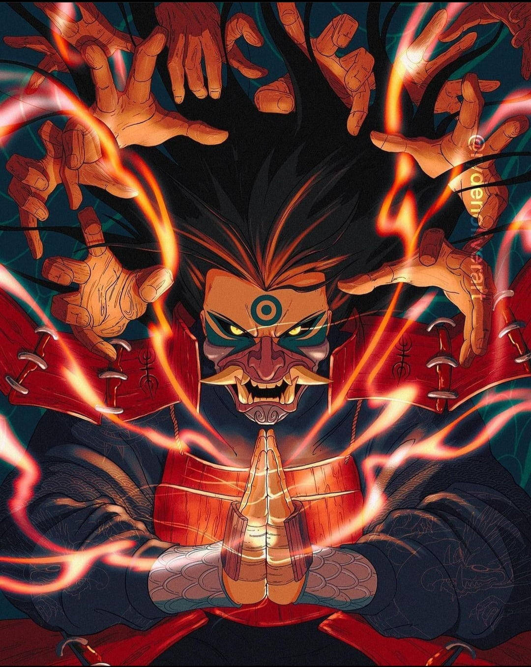 Hashirama Senju na Nakadaop ang mga Kamay Wallpaper
