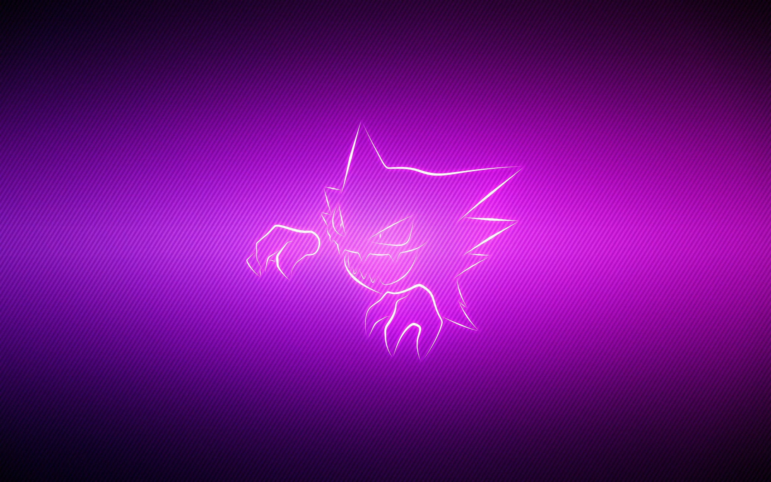 Haunter Pokemon sa Isang Misteryoso, Lilang Ulap Wallpaper