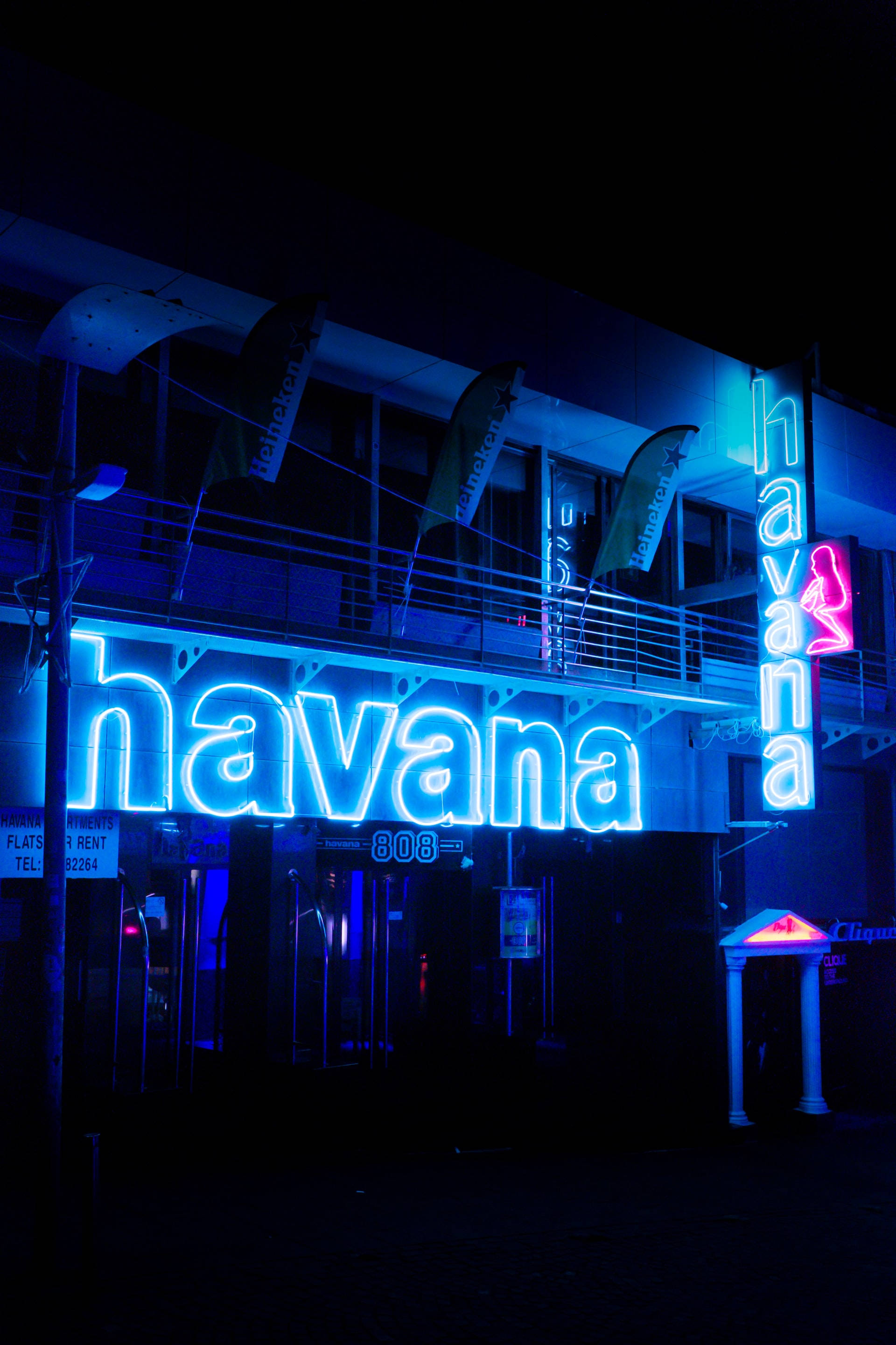 Havana sa Neon Blue iPhone Wallpaper