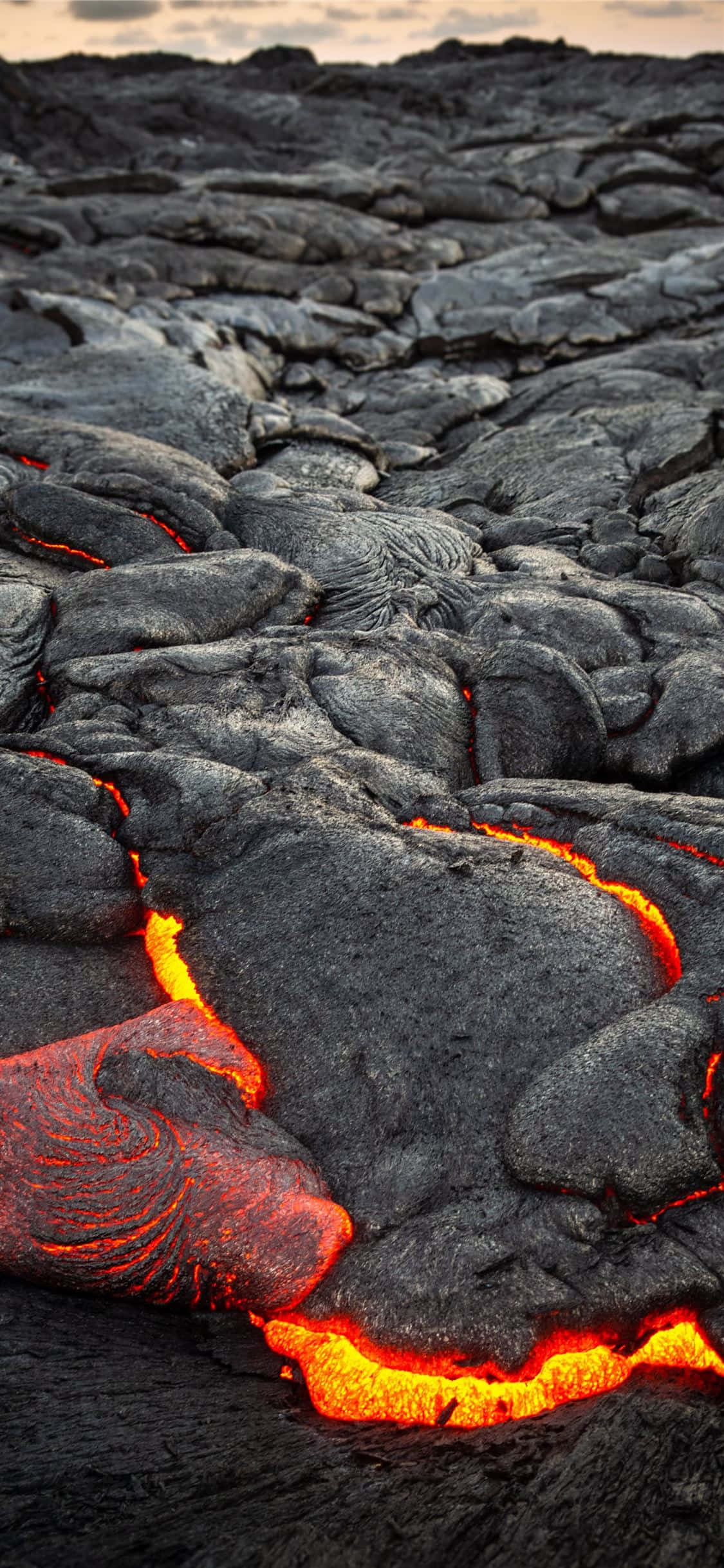 Hawaii Volcanoes National Park Solid Lava Wallpaper