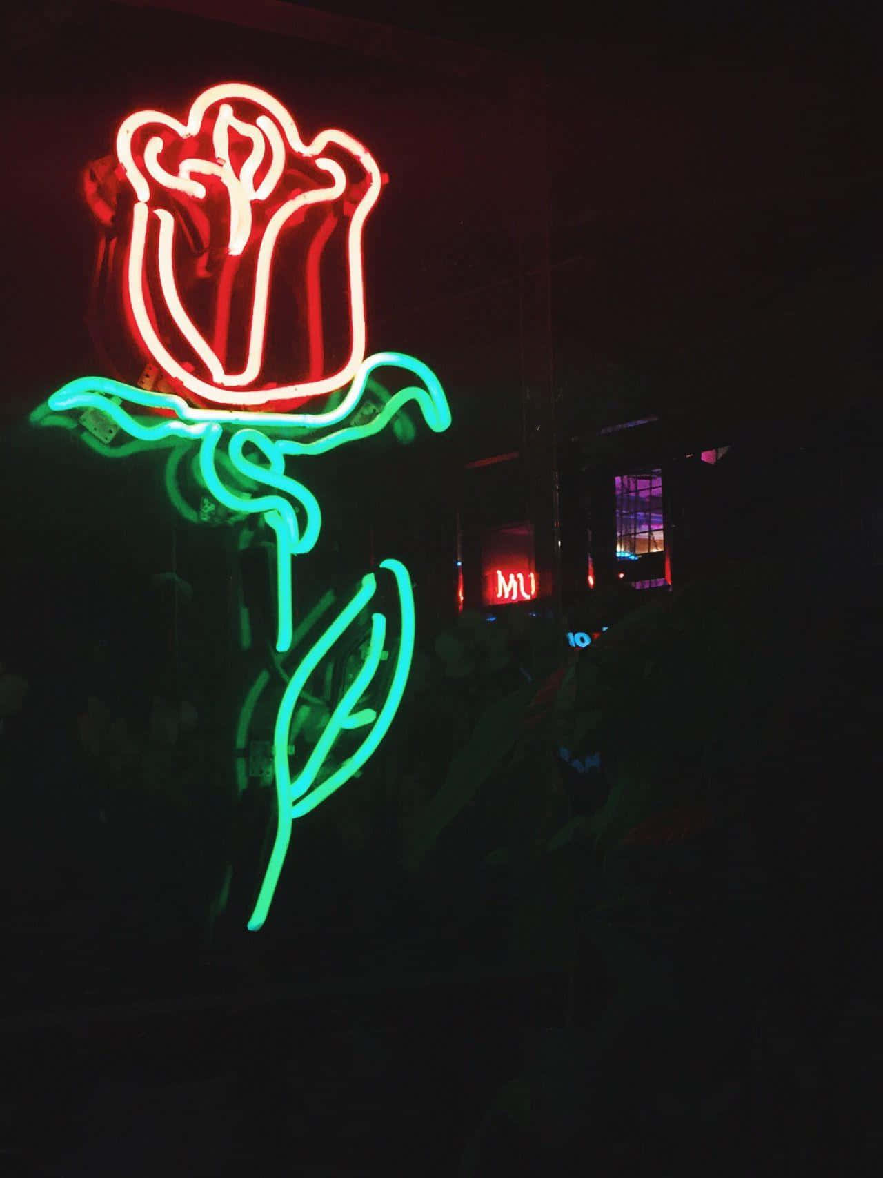 Hayaang gabayan ka ng mga neon lights at ipakita sa iyo ang daan Wallpaper