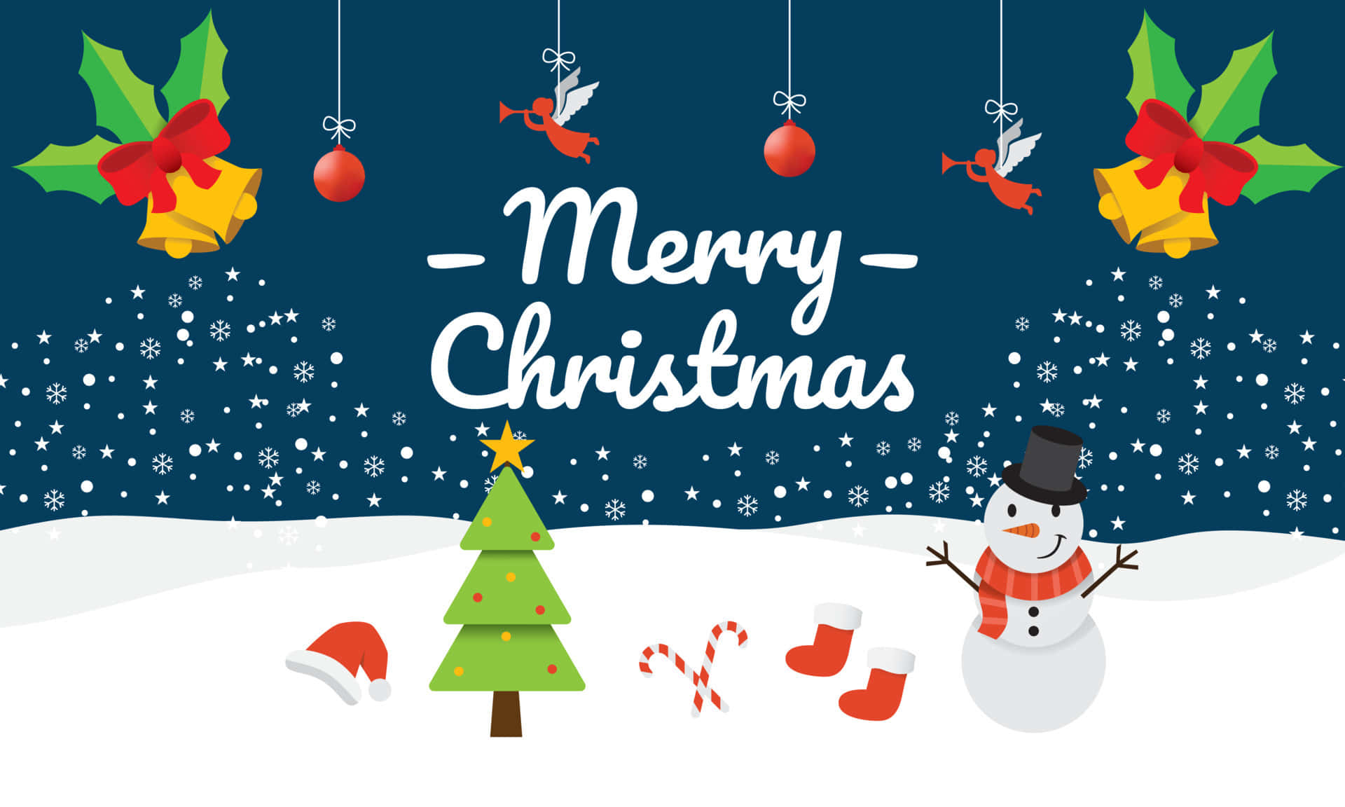Hayaang kumalat ang saya ng Pasko mula sa kaibig-ibig na background na ito. Wallpaper