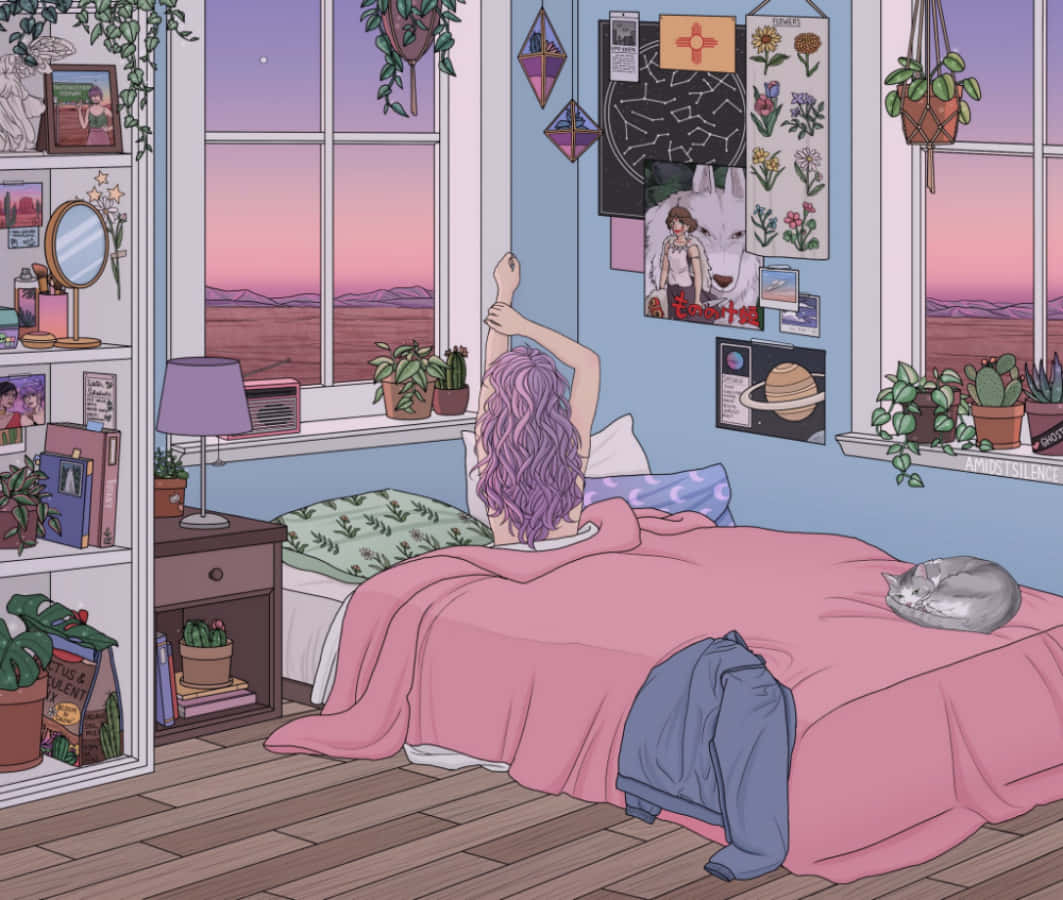 Hayaang lumipad ang iyong imahinasyon kasama ang Anime Room! Wallpaper