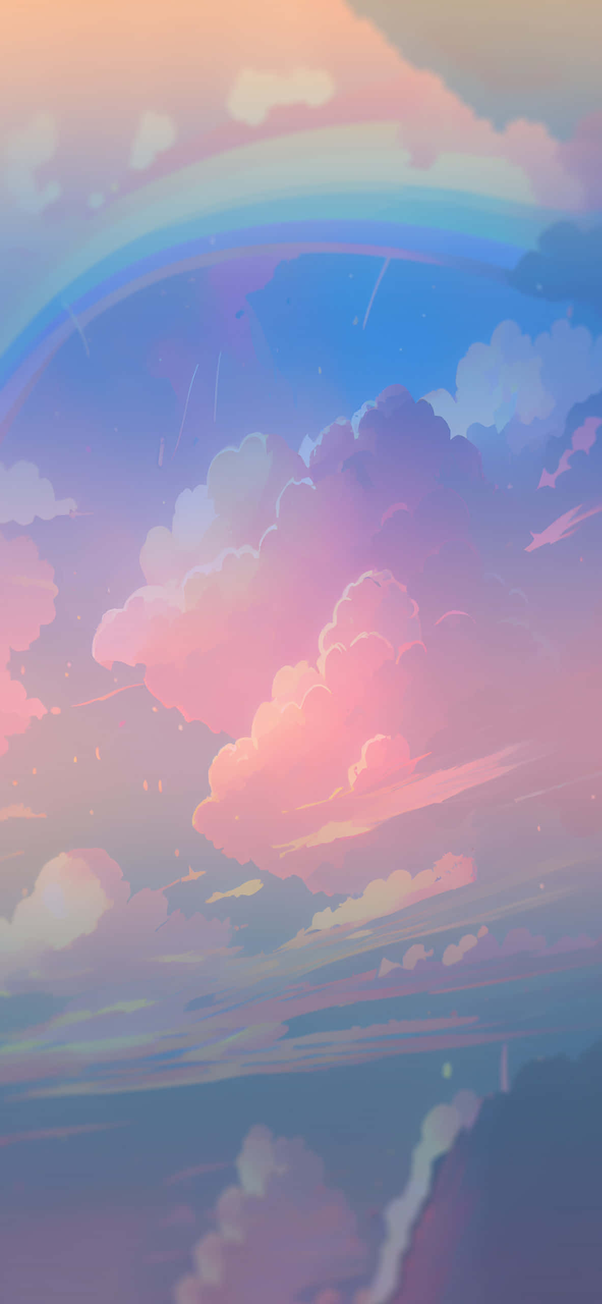 Hayaang lumipad ang iyong isip patungo sa tahimik na ganda ng asul na estetikang langit. Wallpaper