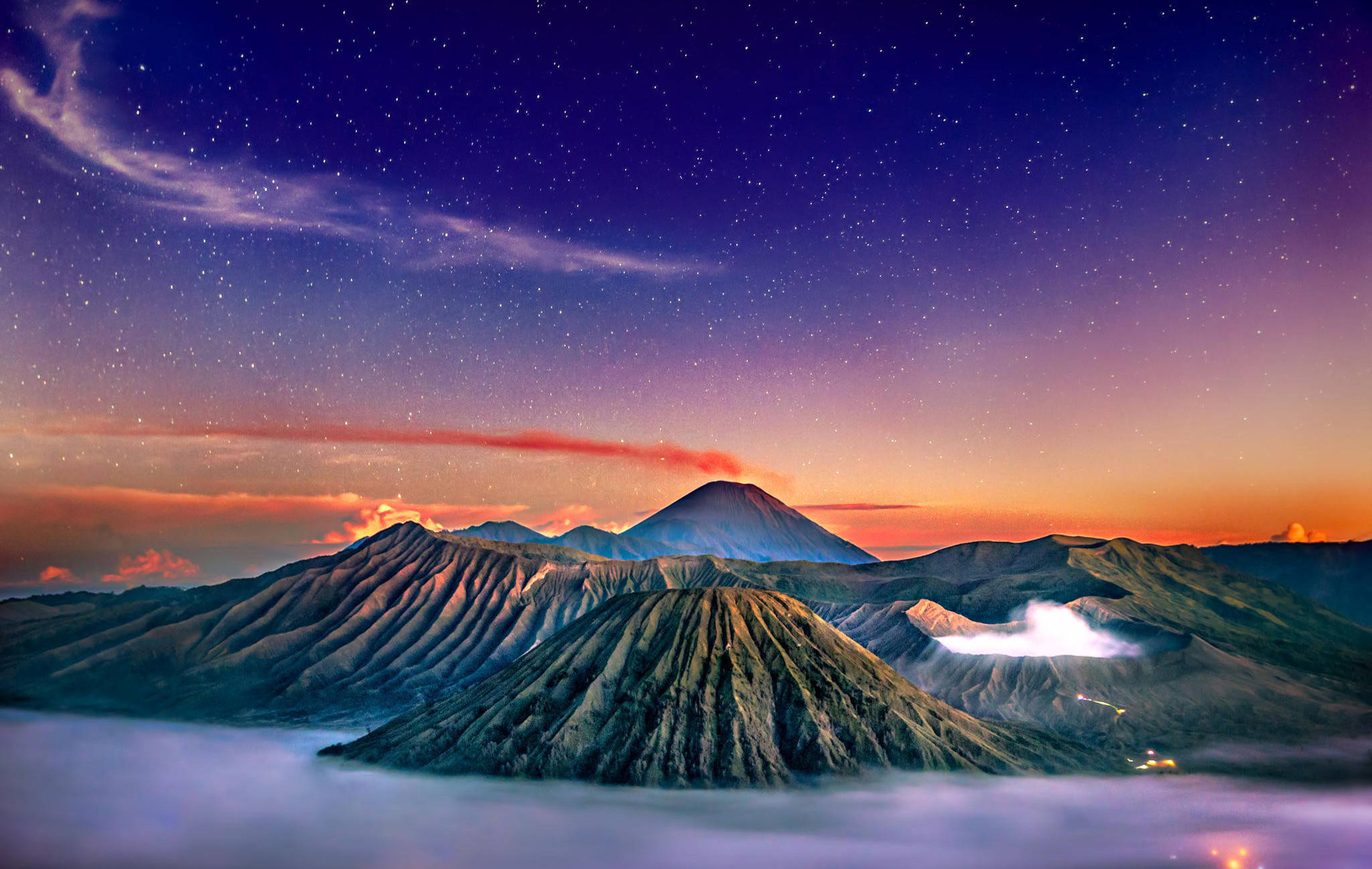 HD Landscape ng Bundok Bromo Indonesia Wallpaper