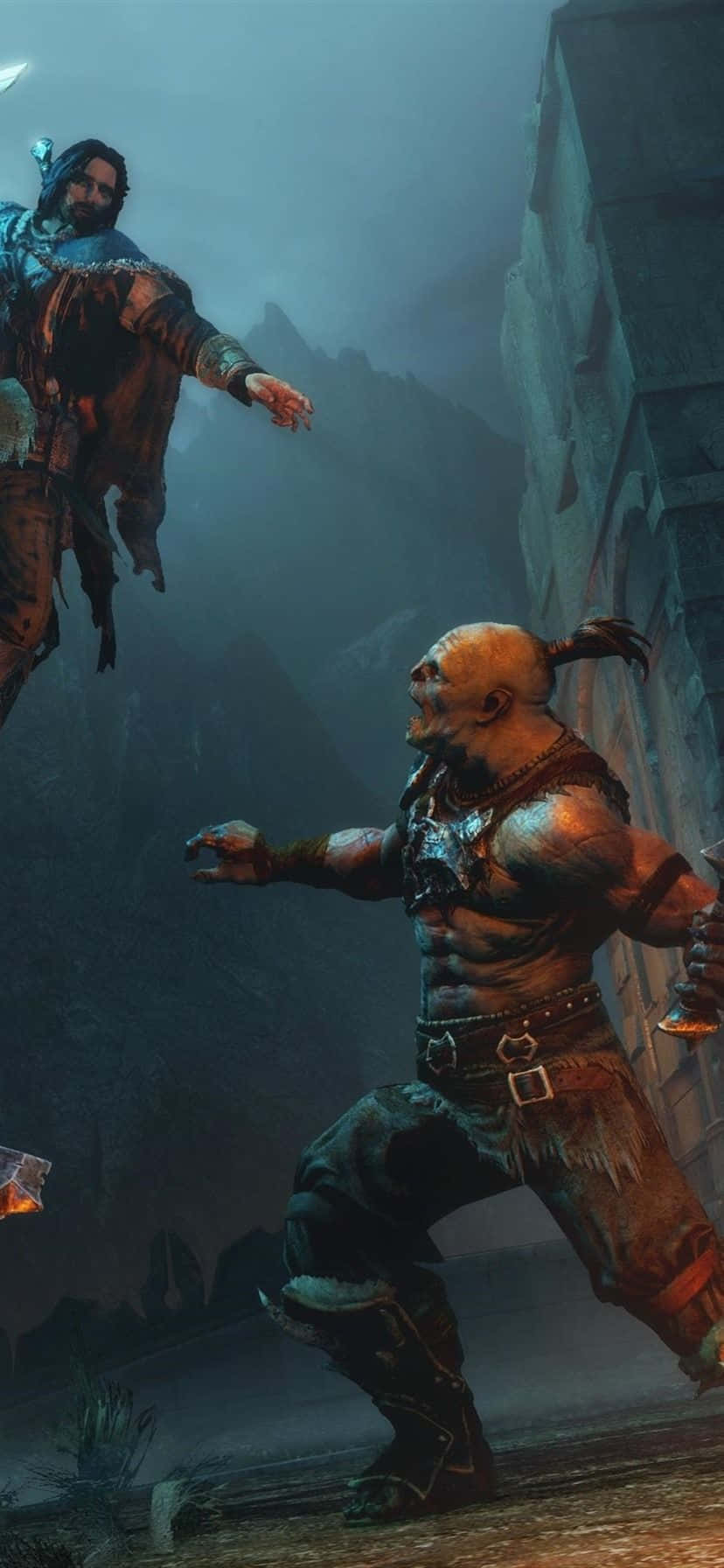 HD Shadow Of Mordor Jump Attack Background Wallpaper