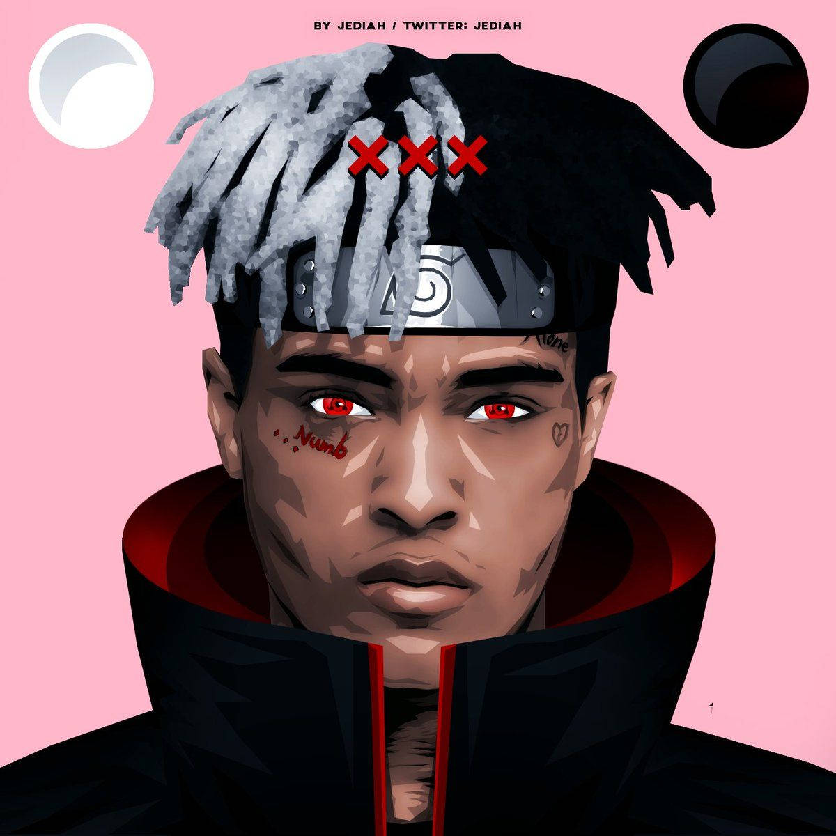 Headgear ni Naruto mula sa Anime na may Xxxtentacion Wallpaper