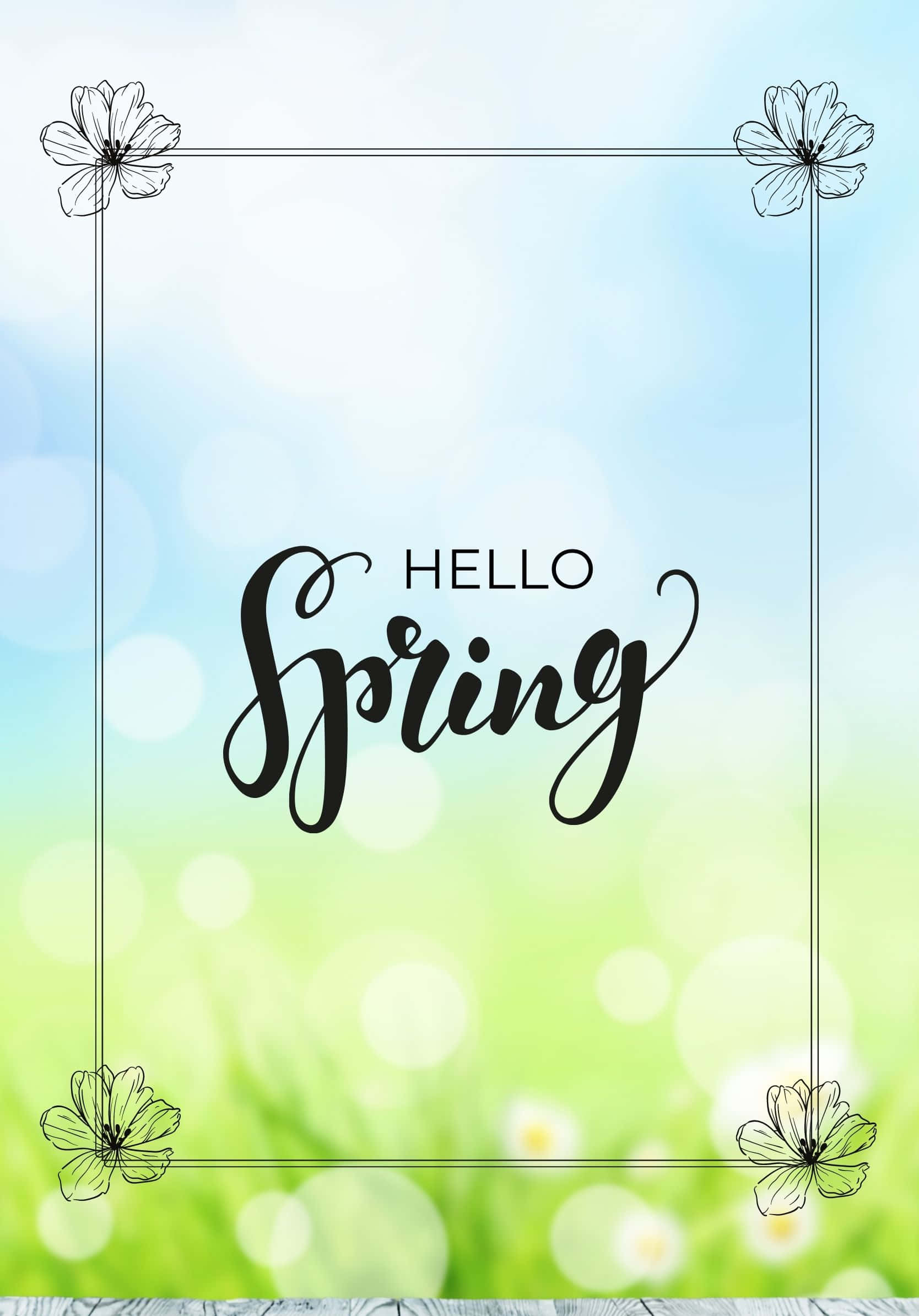 Hello Best Spring Misty Portrait Background Wallpaper