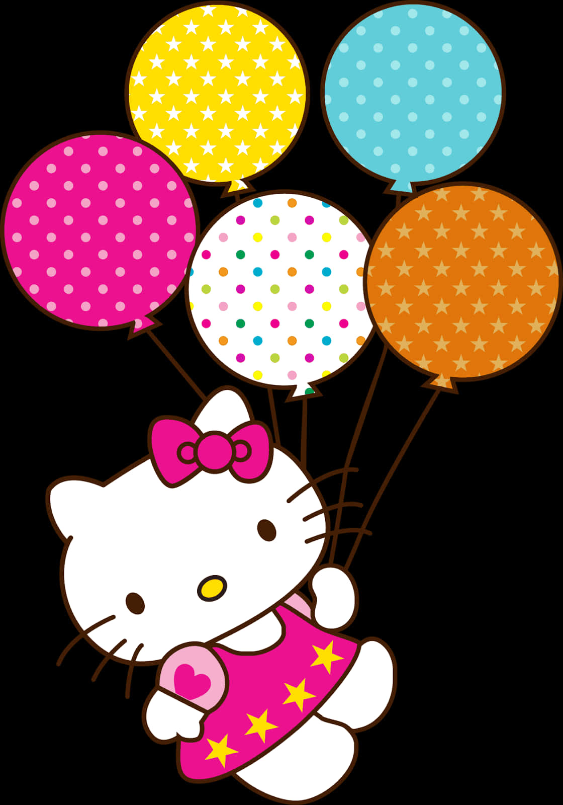 Hello Kitty na may mga Lobo Wallpaper