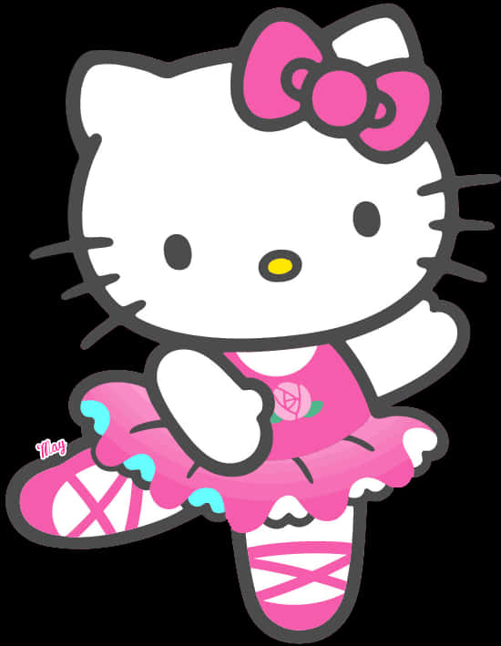 Hello Kitty Posing Ballerina Wallpaper