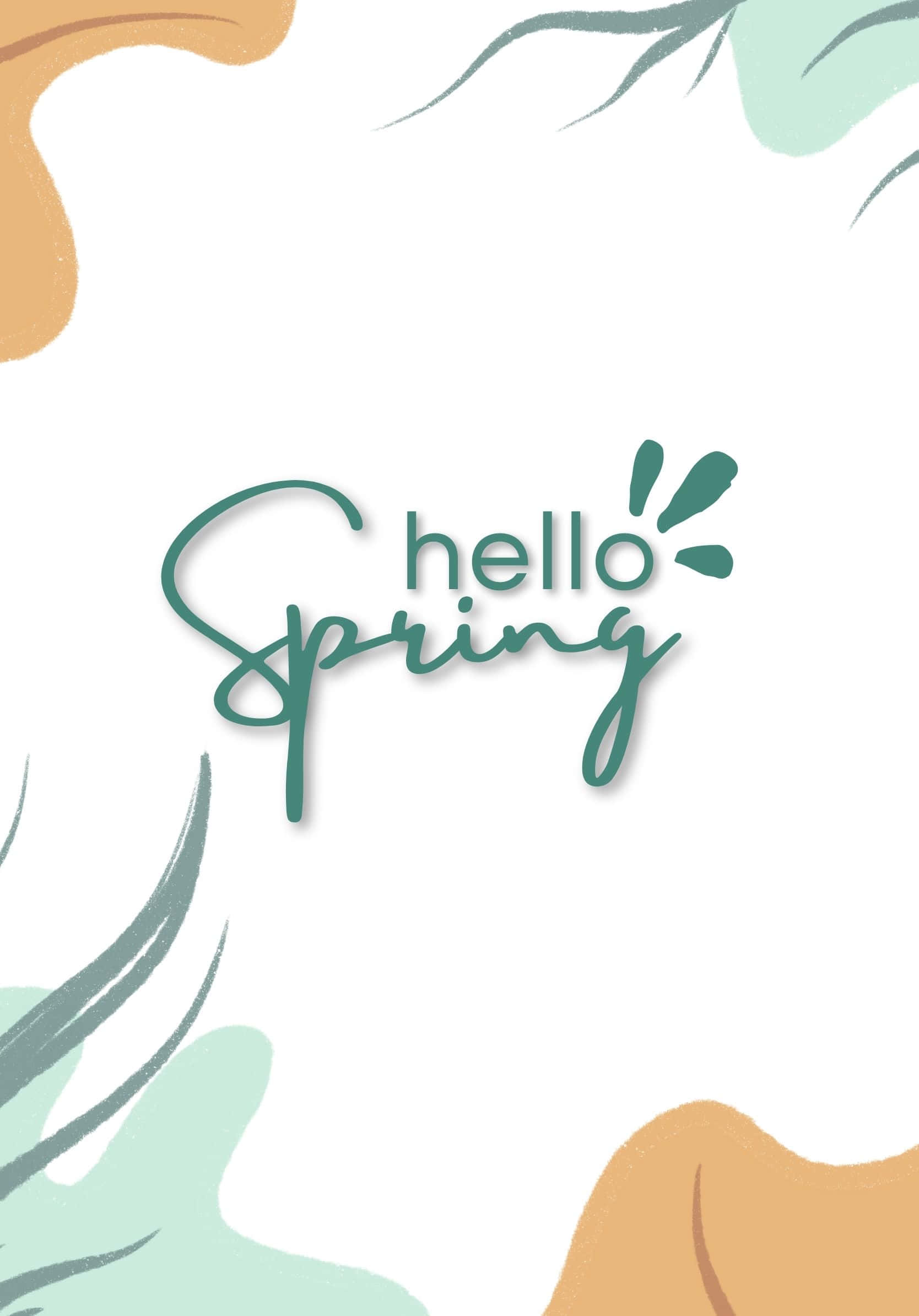 Hello Pinakamagandang Spring Minimalist Background Wallpaper