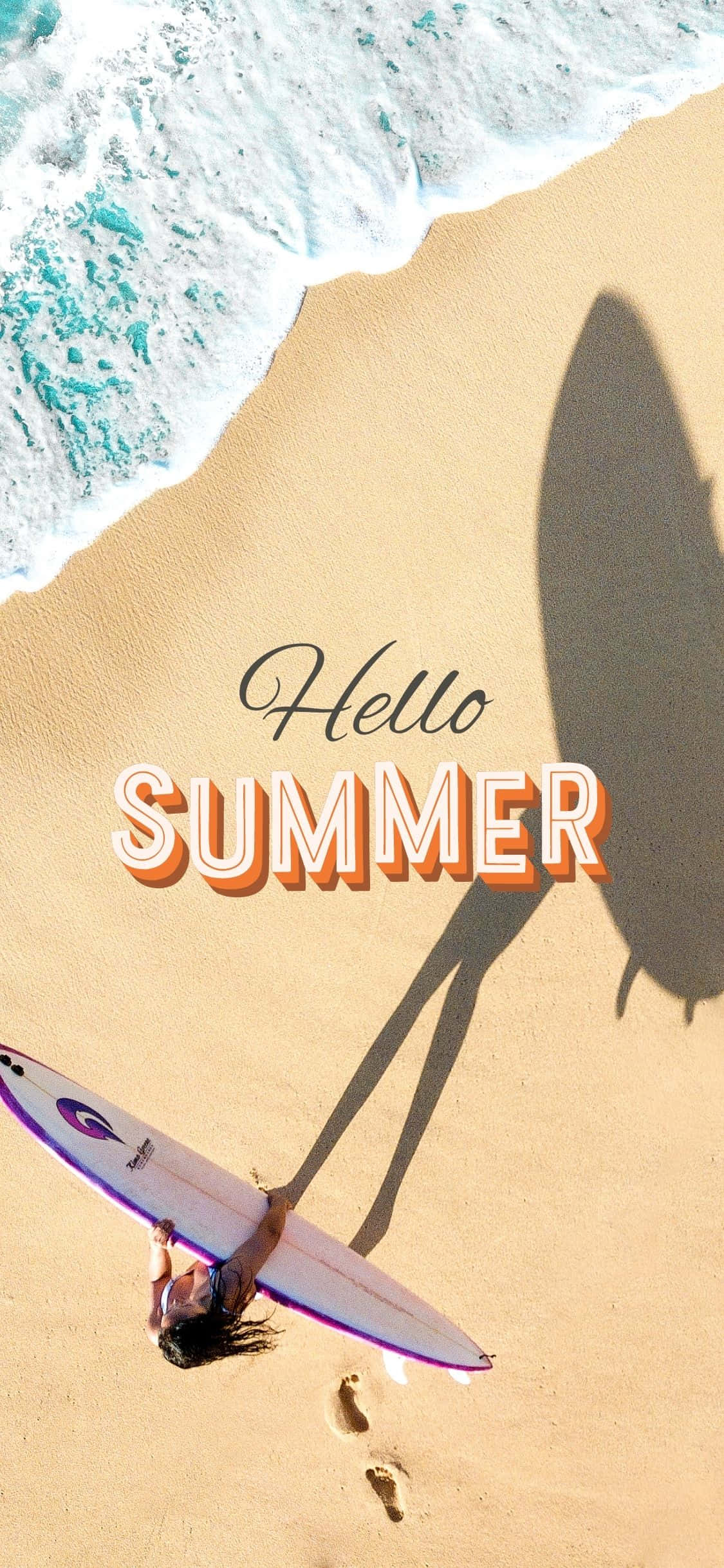 Hello Summer iPhone X Summer Background Wallpaper