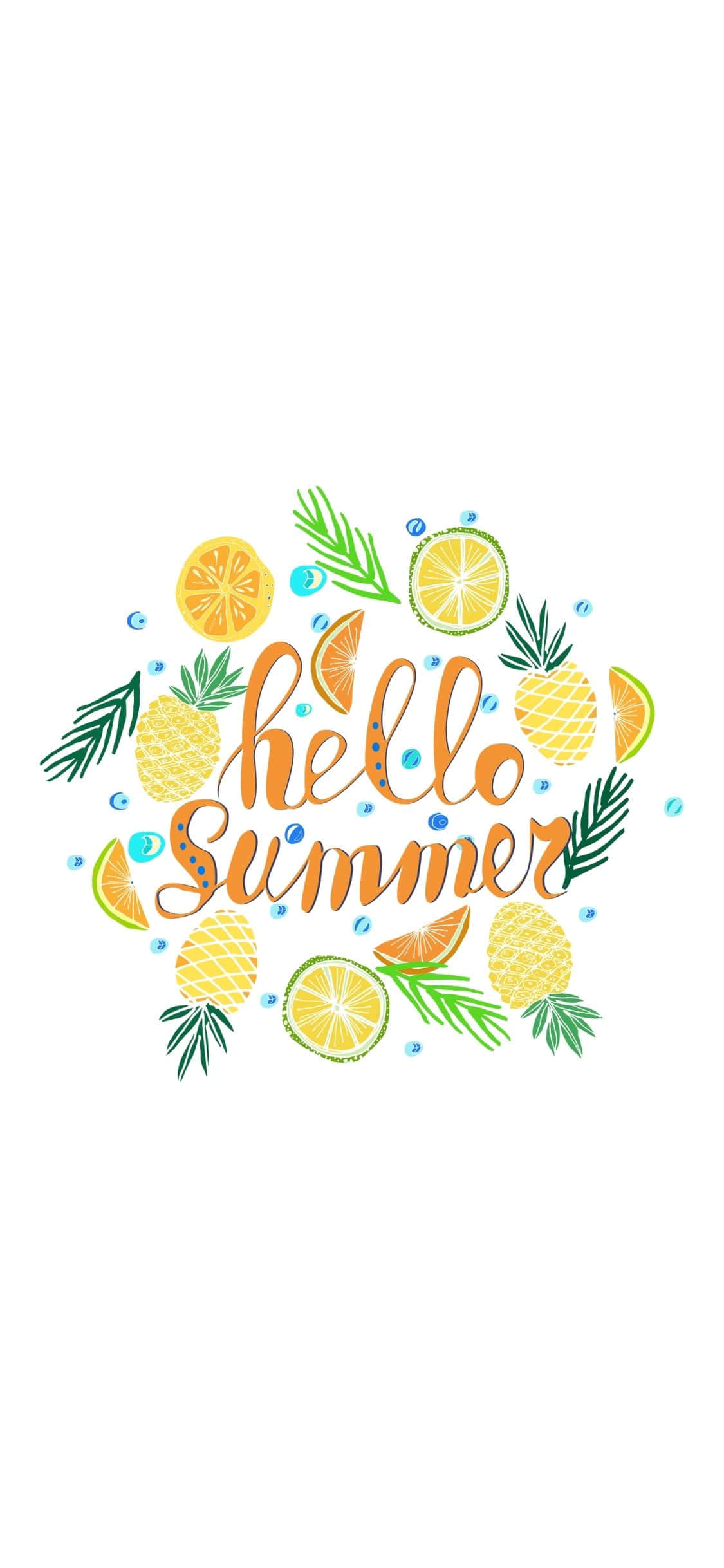 Tipograpiya ng Hello Summer iPhone X Summer Background Wallpaper