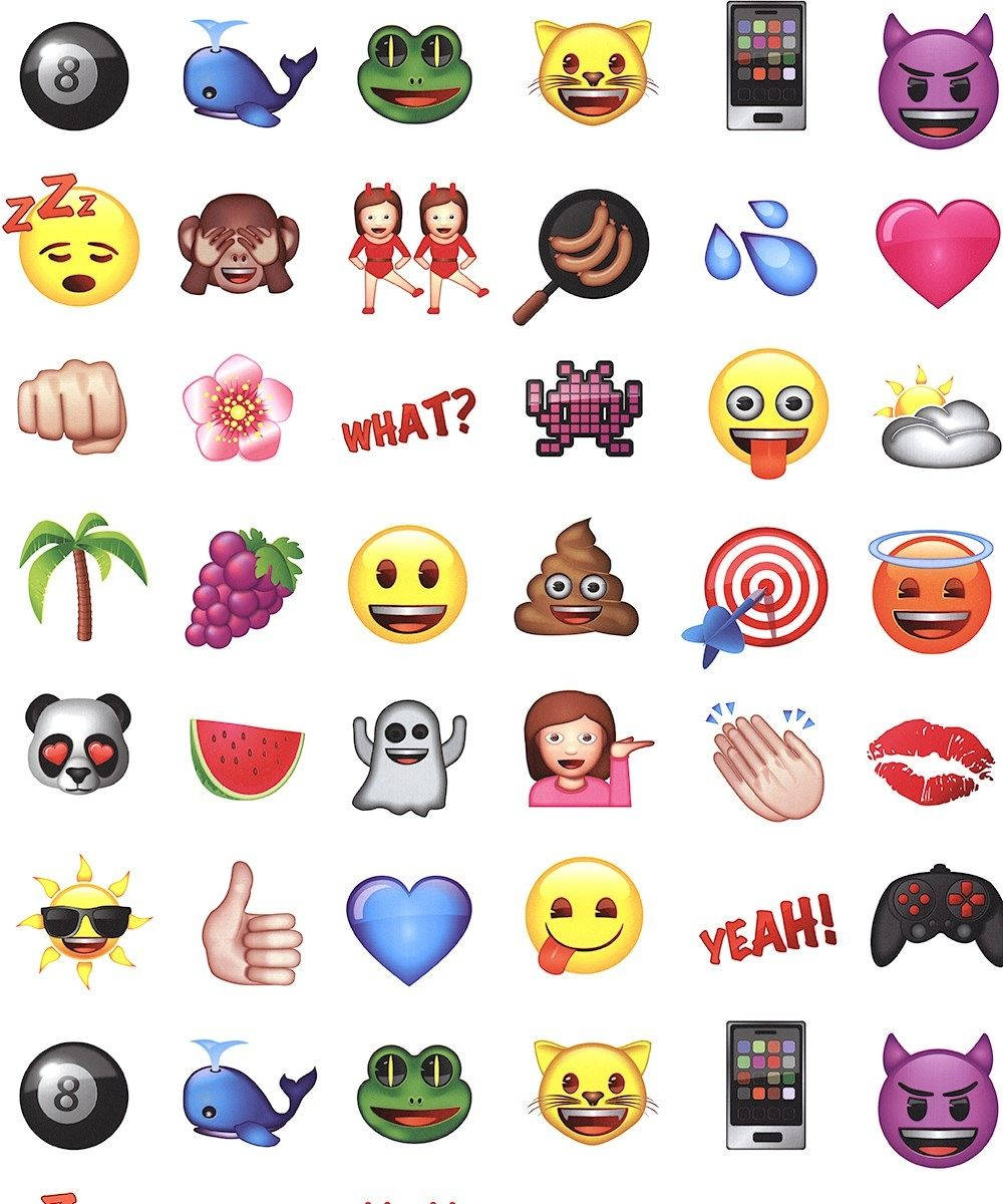 High Resolution 3D Emoji White Wallpaper
