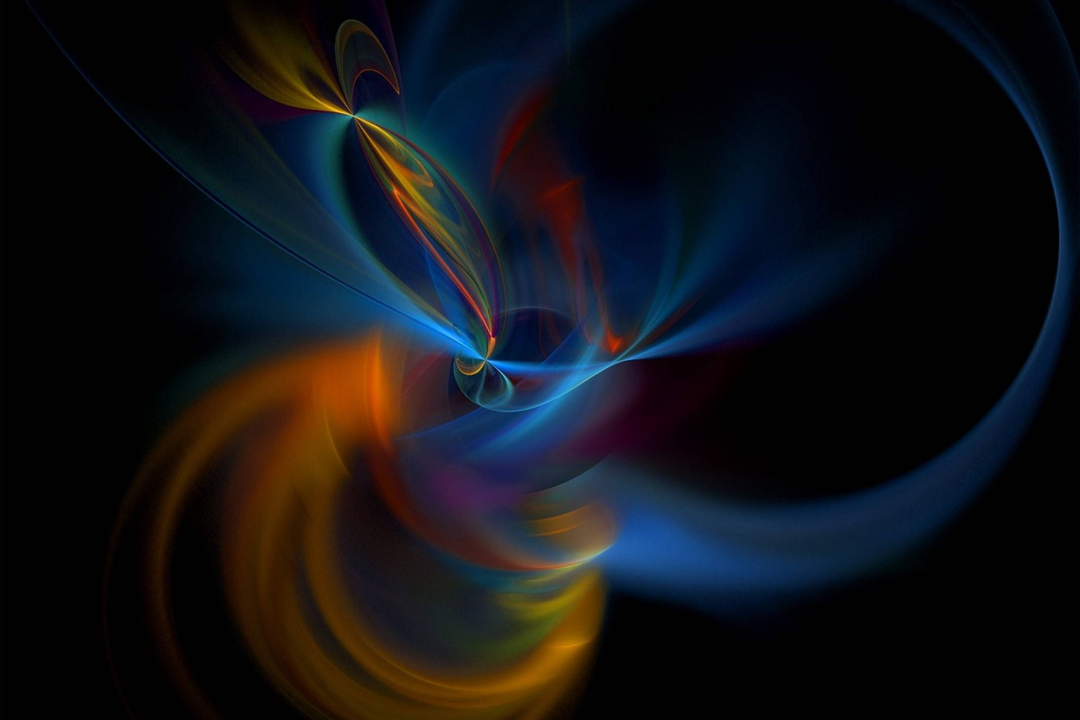 Hipnotikong abstrak na asul na manipis na linya Wallpaper