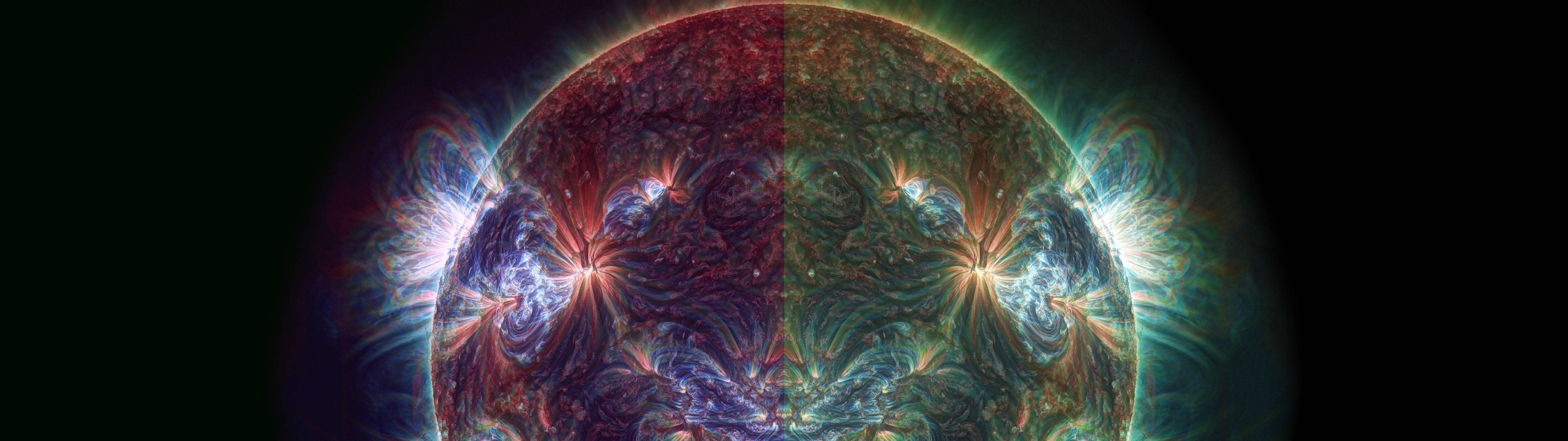 "Holographic Circle sa Space" Wallpaper