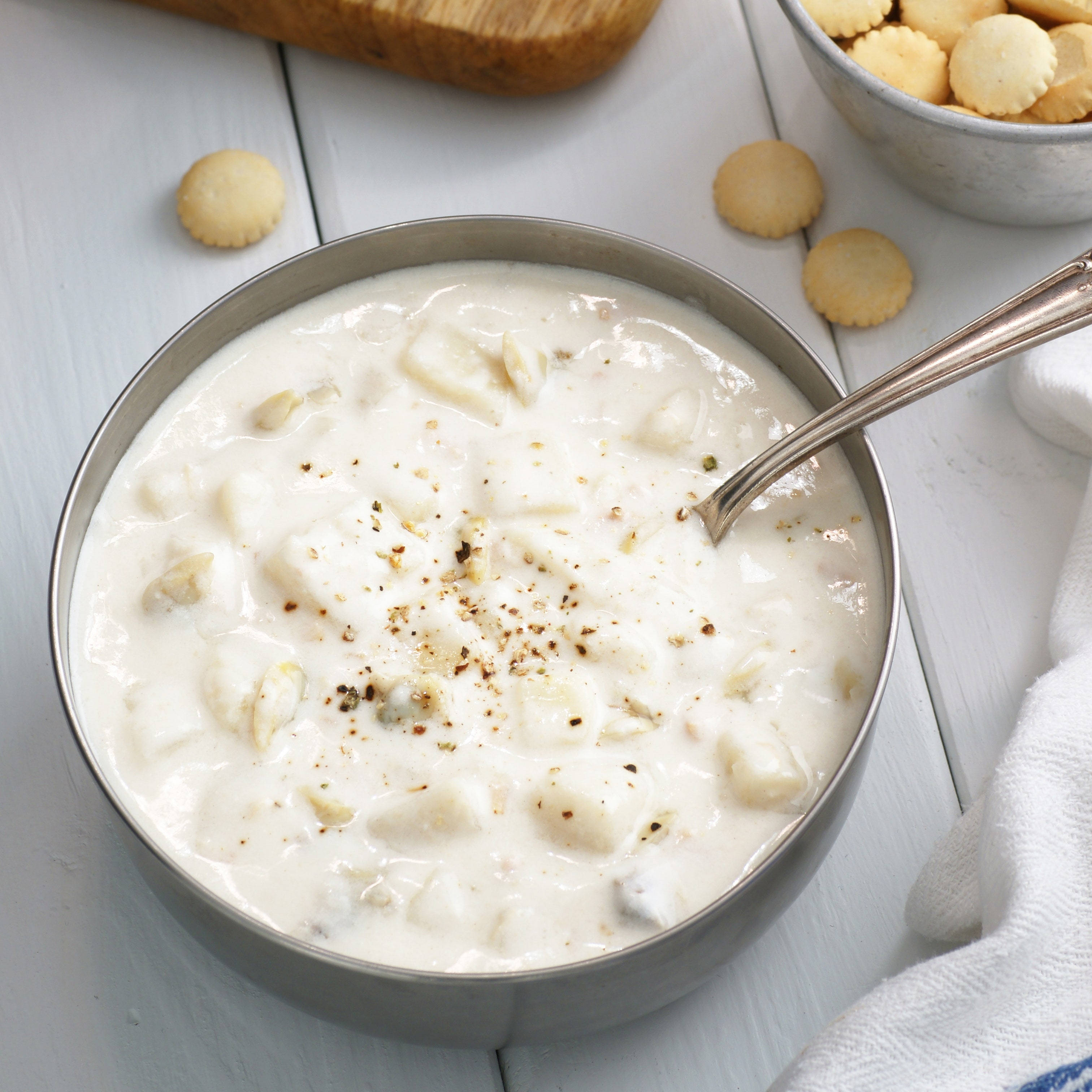 Homemade Potato at Clam Chowder Wallpaper