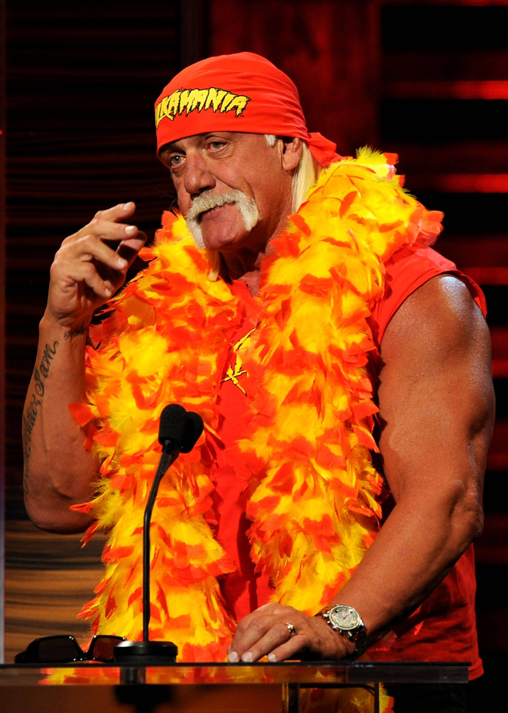 Hulk Hogan Na May Feather Boa Wallpaper