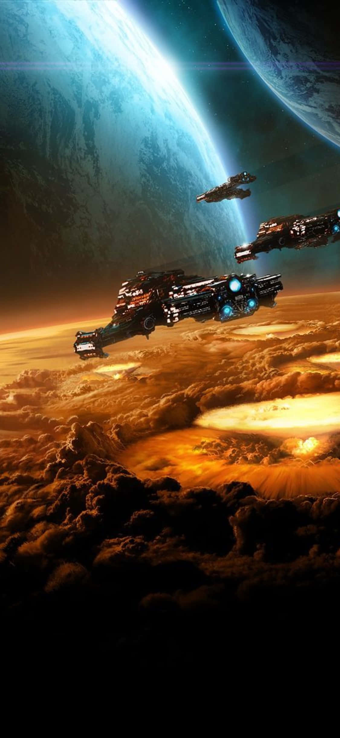 Humanda na Mag-away sa iPhone X at Starcraft II Wallpaper