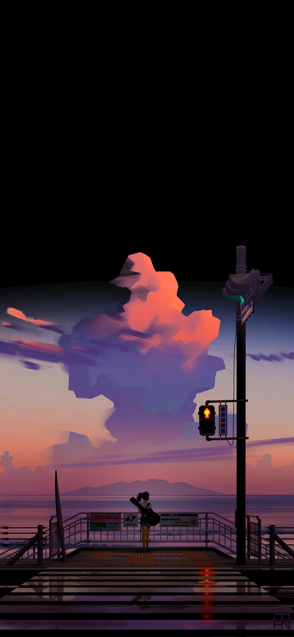 Huminga Sa Kagandahan Ng Anime Sunset Wallpaper