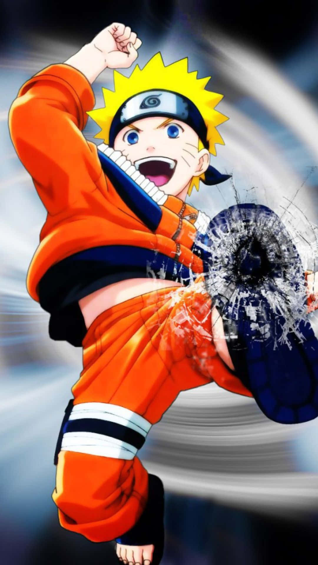 I-caption: Pakawalan ang Kapangyarihan ng Nine-Tails - Naruto Uzumaki Phone Background Wallpaper