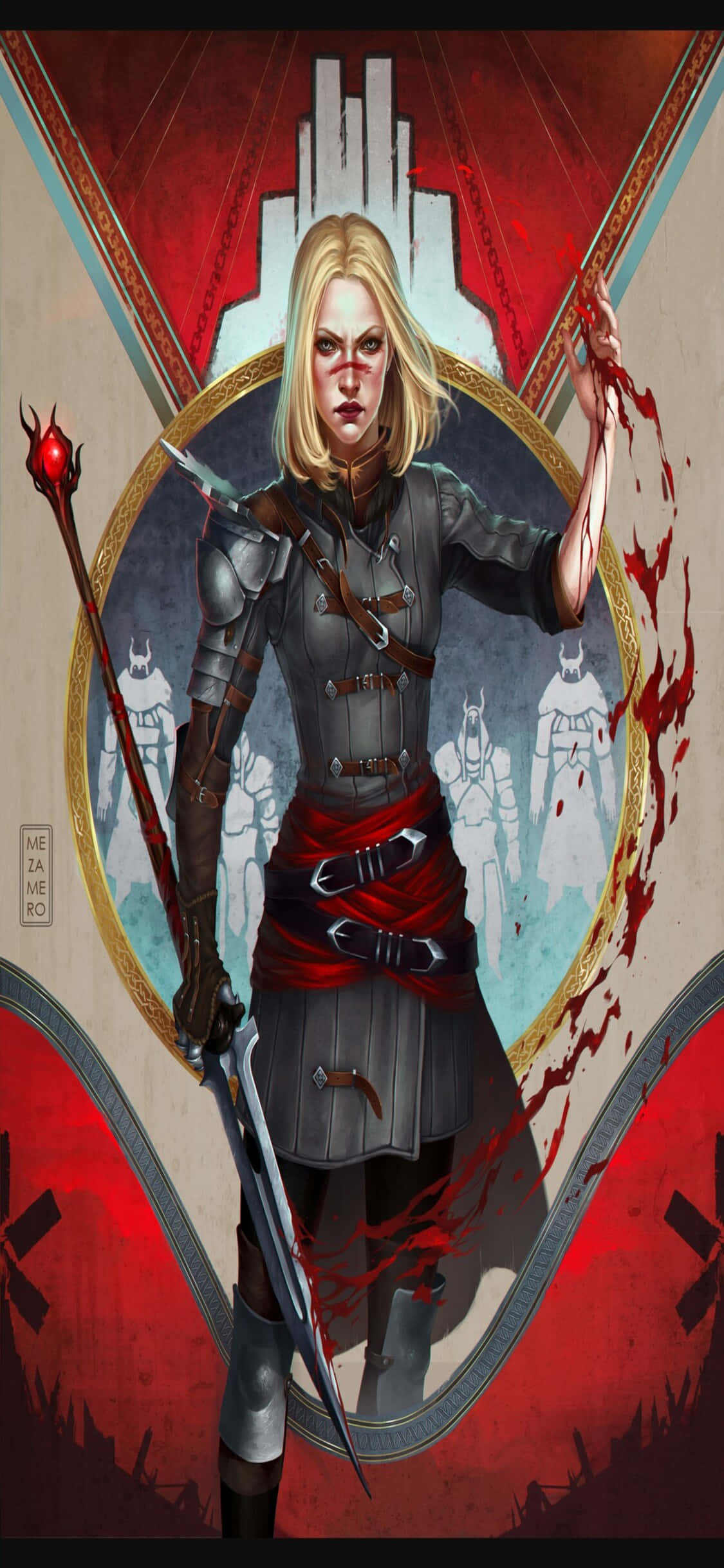 I-enjoy ang adventure ng Dragon Age habang ikaw ay nag-eeksplor ng bagong iPhone Xs Wallpaper