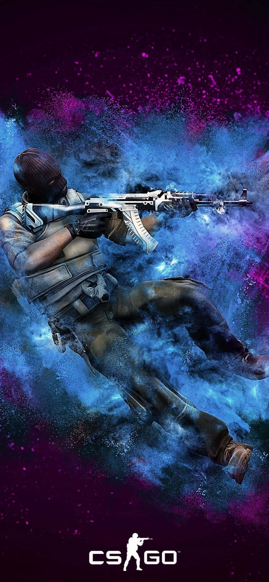 I-enjoy ang laban sa Counter-Strike Global Offensive na may kahanga-hangang kalidad ng larawan ng iPhone Xs Wallpaper