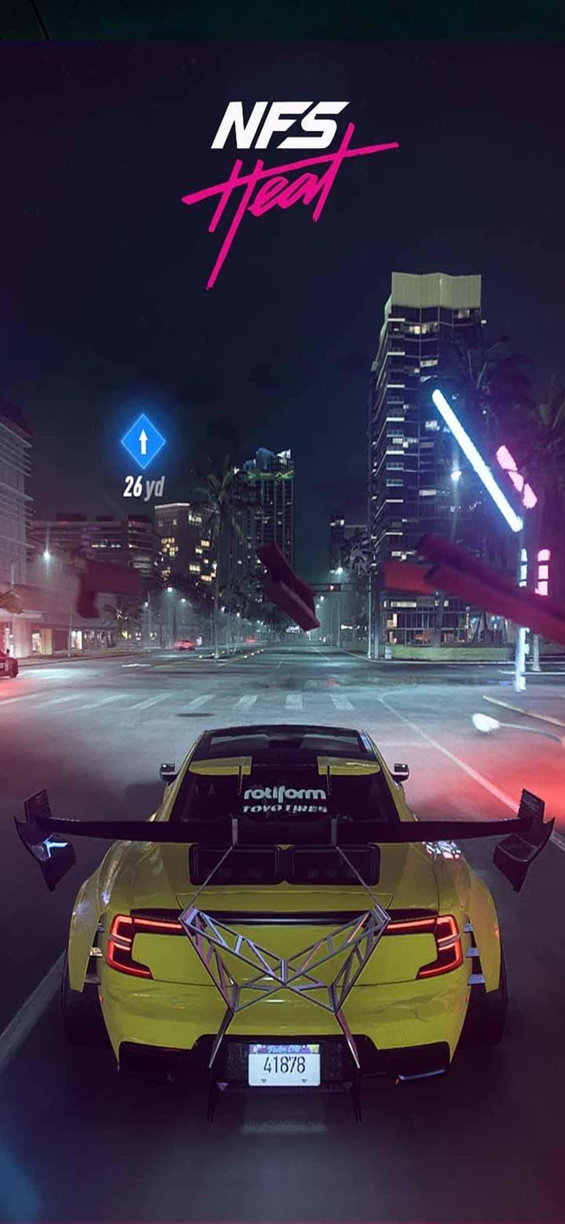 I-enjoy ang nakakagulat na ride gamit ang Need for Speed Heat sa iyong iPhone Xs Wallpaper
