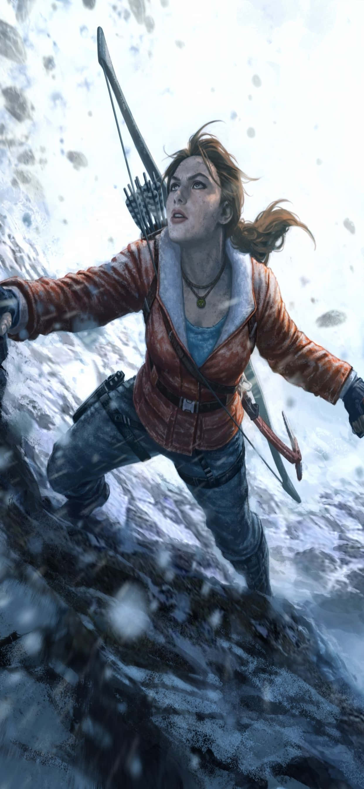 I-enjoy ang Rise Of The Tomb Raider sa Bagong iPhone Xs Max Wallpaper