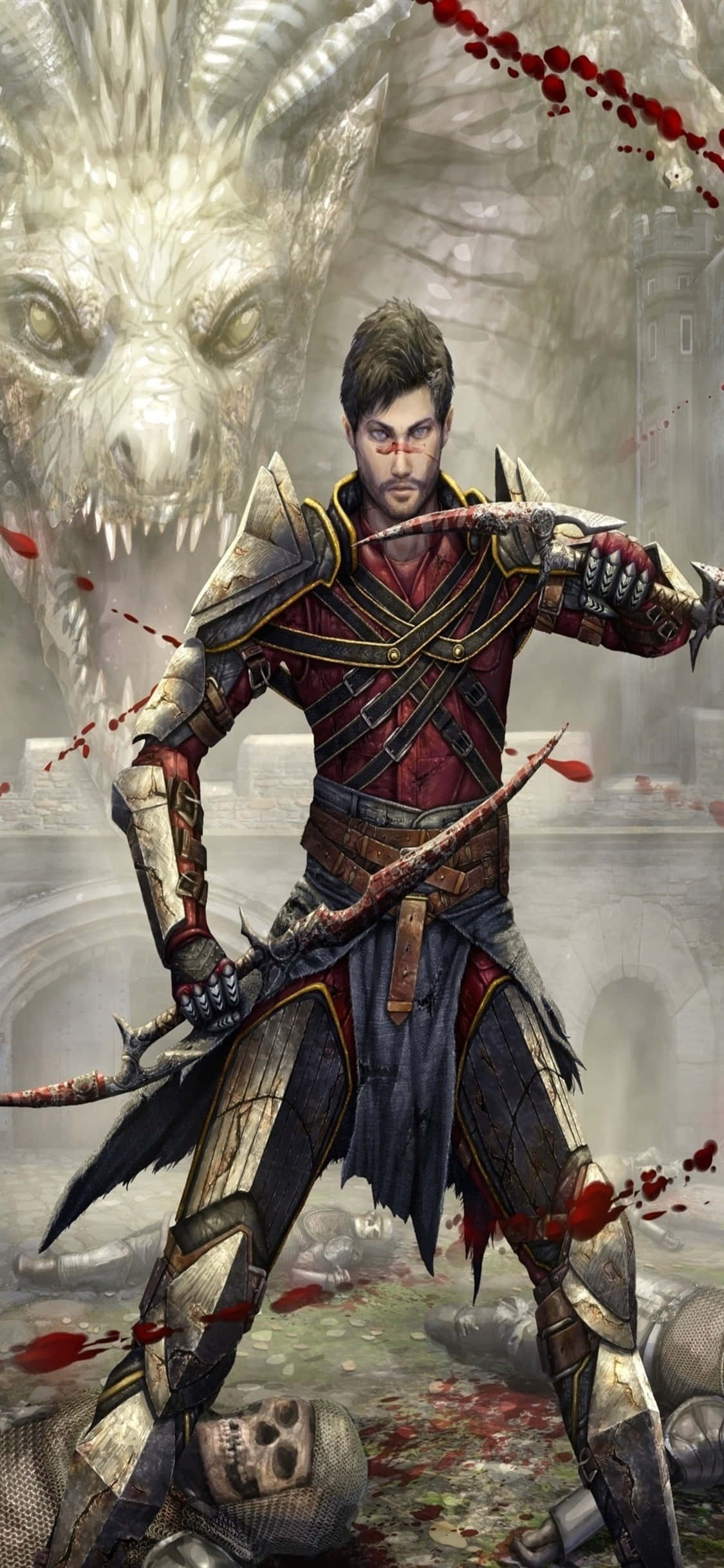 I-explore ang epic world ng Dragon Age Inquisition sa iyong iPhone Xs! Wallpaper