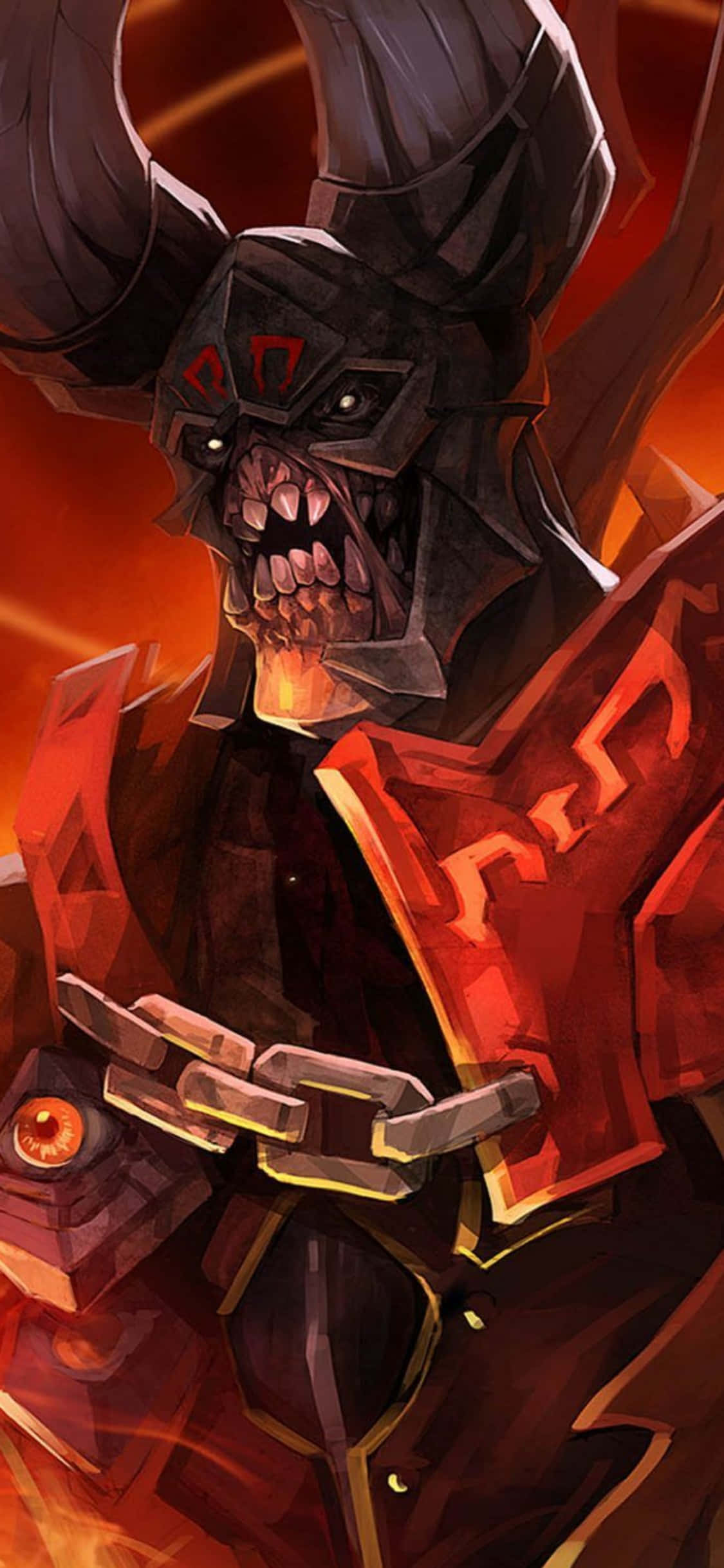 "Unlock ang Kapangyarihan ng iPhone XS kasama ang Doom" Wallpaper