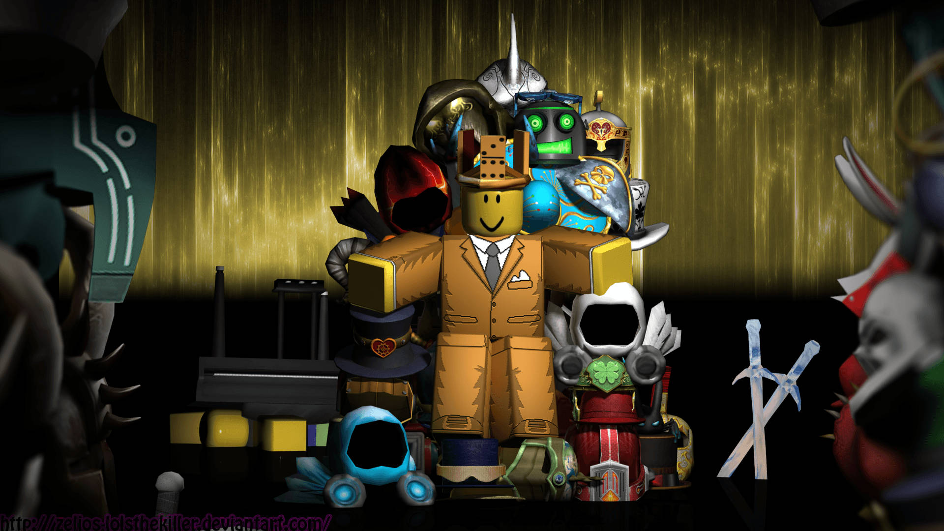 I-unlock ang potensyal ng iyong avatar gamit ang isang makinis na kurbata at suit sa Roblox. Wallpaper