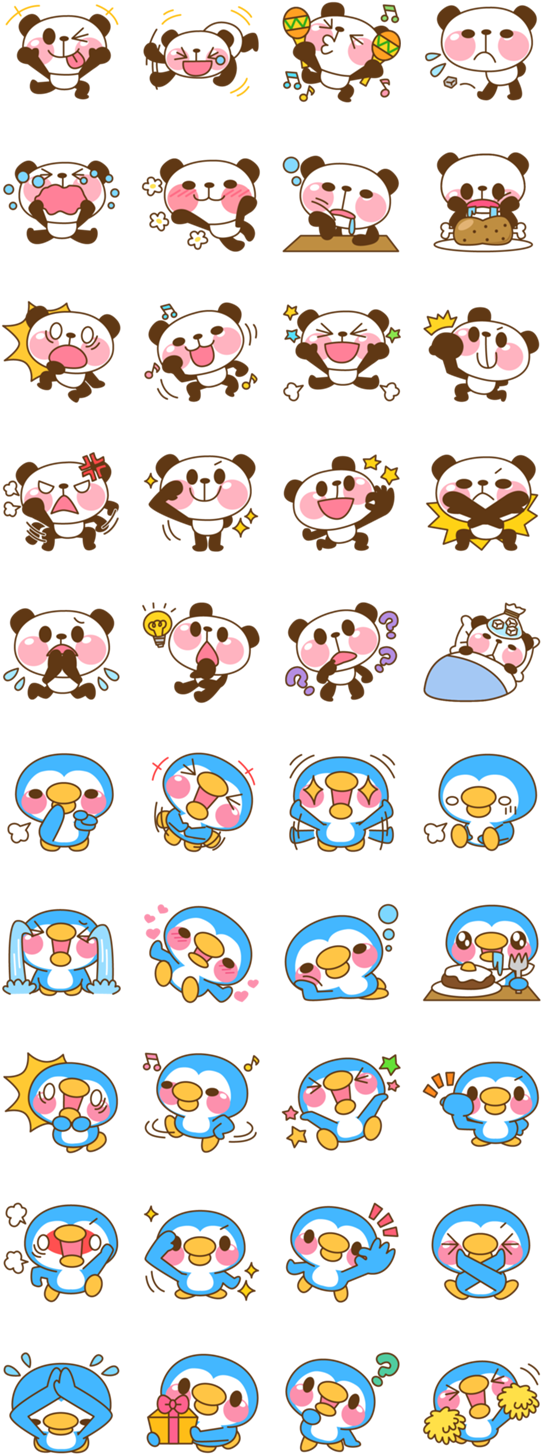 Iba't Ibang Cute na Emosyon at Aktibidad ng mga Panda Wallpaper