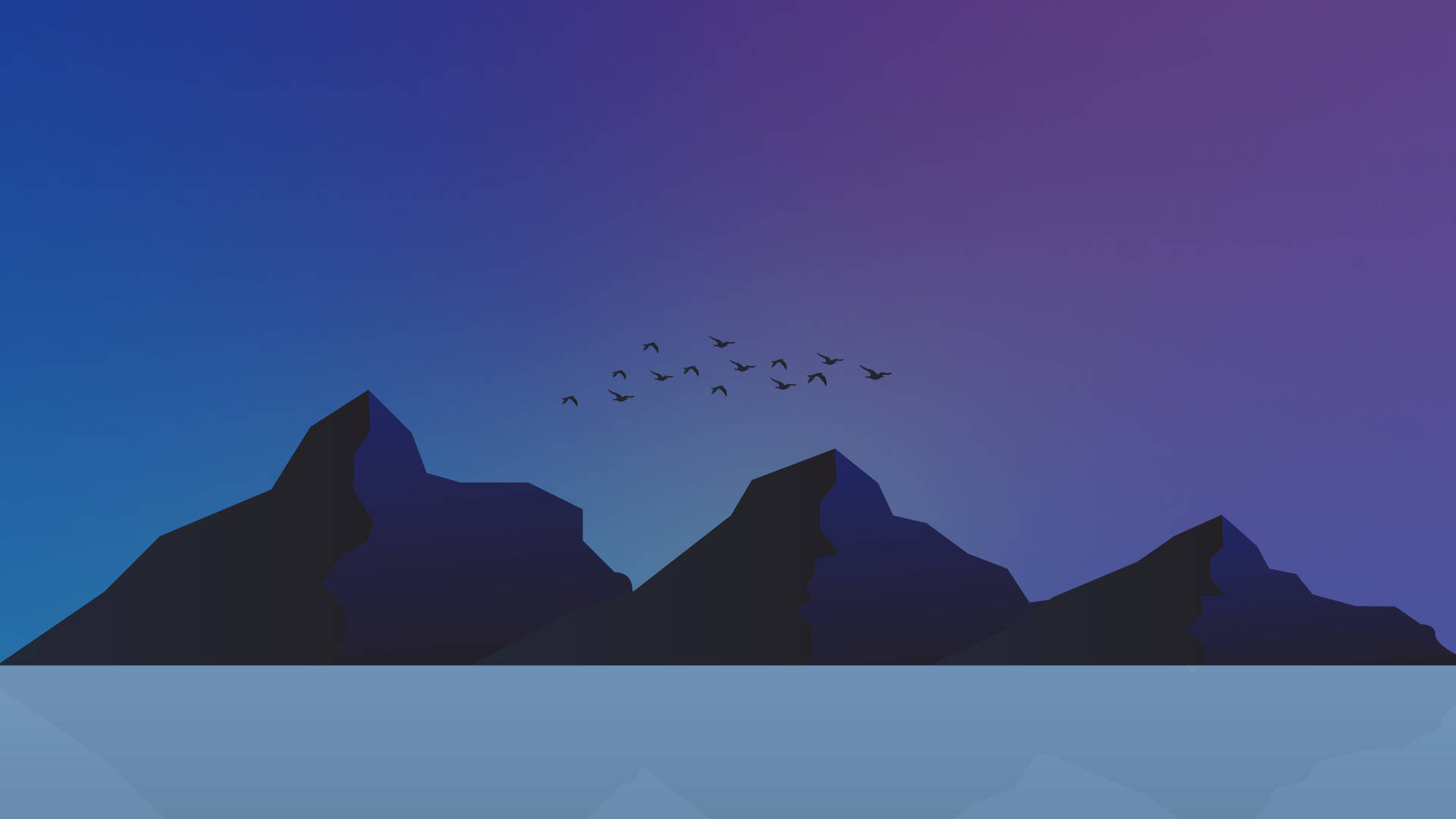 Ibon at Bundok Minimalist Aesthetic Laptop Wallpaper