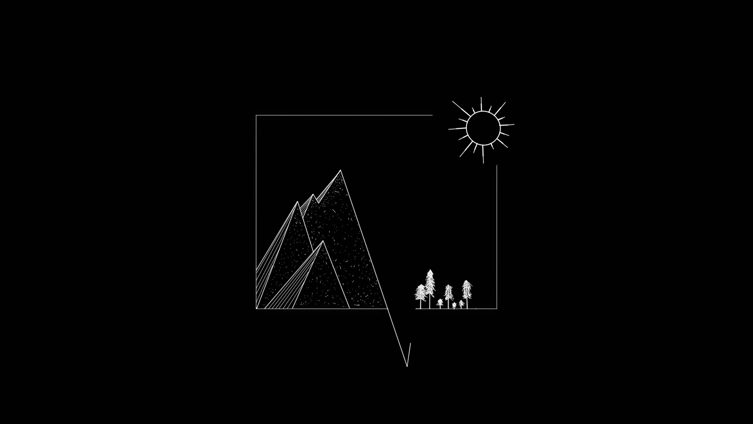 Icon ng Larawan ng Bundok Minimalist Aesthetic Laptop Wallpaper