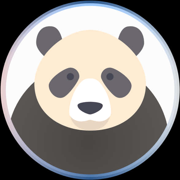 Icon ng Panda na Flat Design Wallpaper