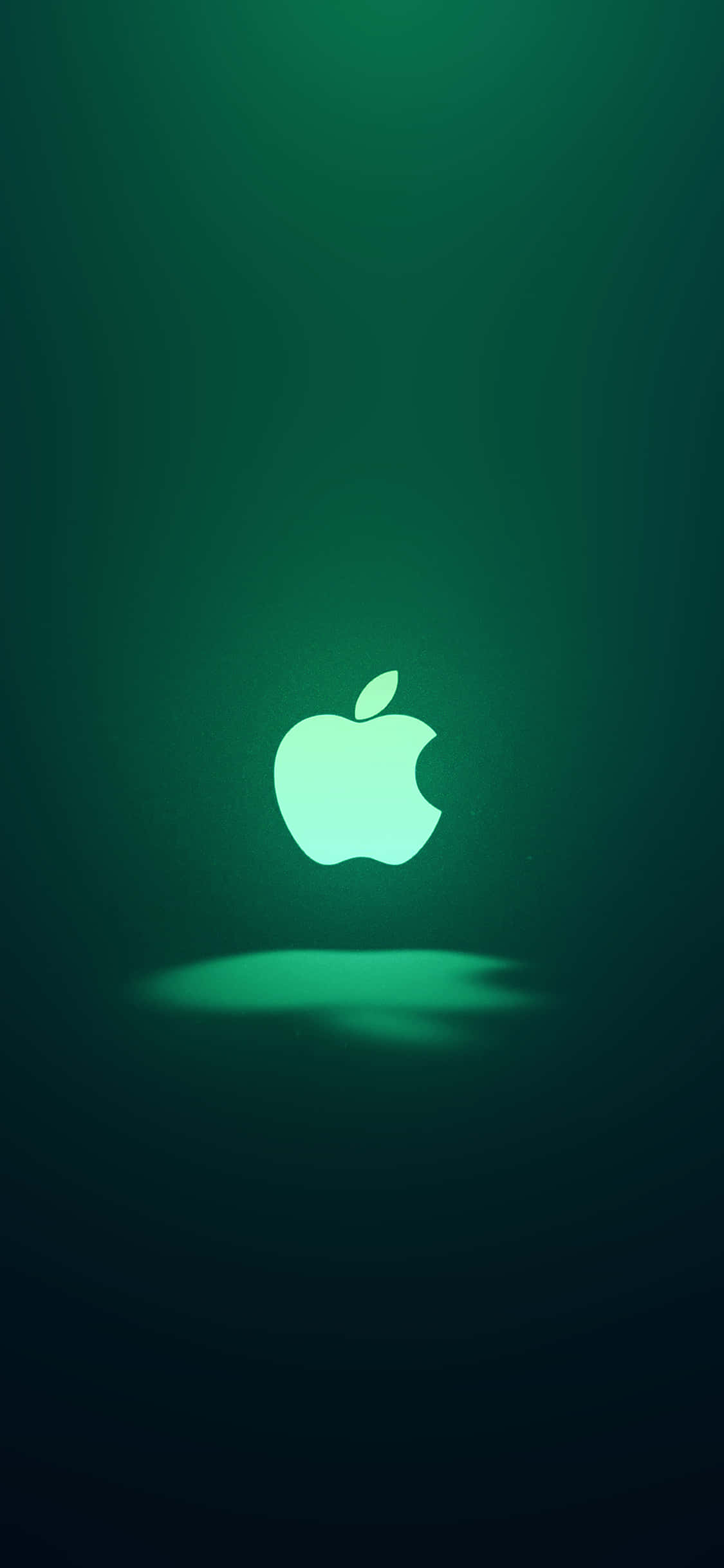 Makikong iPhone 11 Berde Logo ng Mansanas Wallpaper