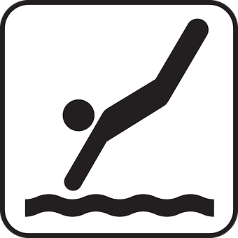 Iconong Pictogram ng Paglangoy Wallpaper