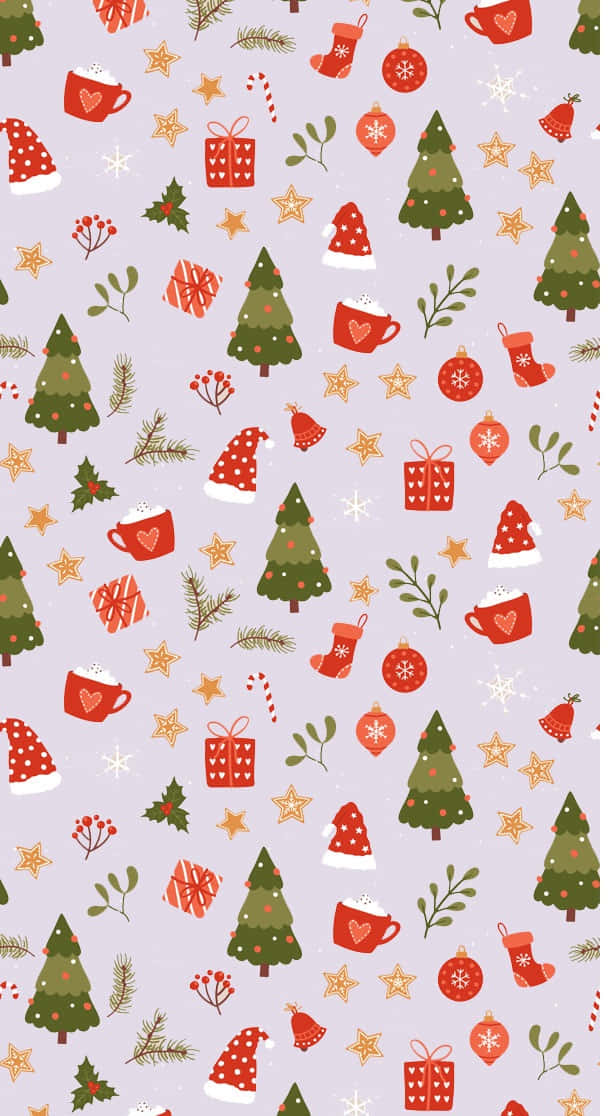 Ikalat ang saya ng panahon ng Pasko sa isang makulay na Pulang Pasko! Wallpaper