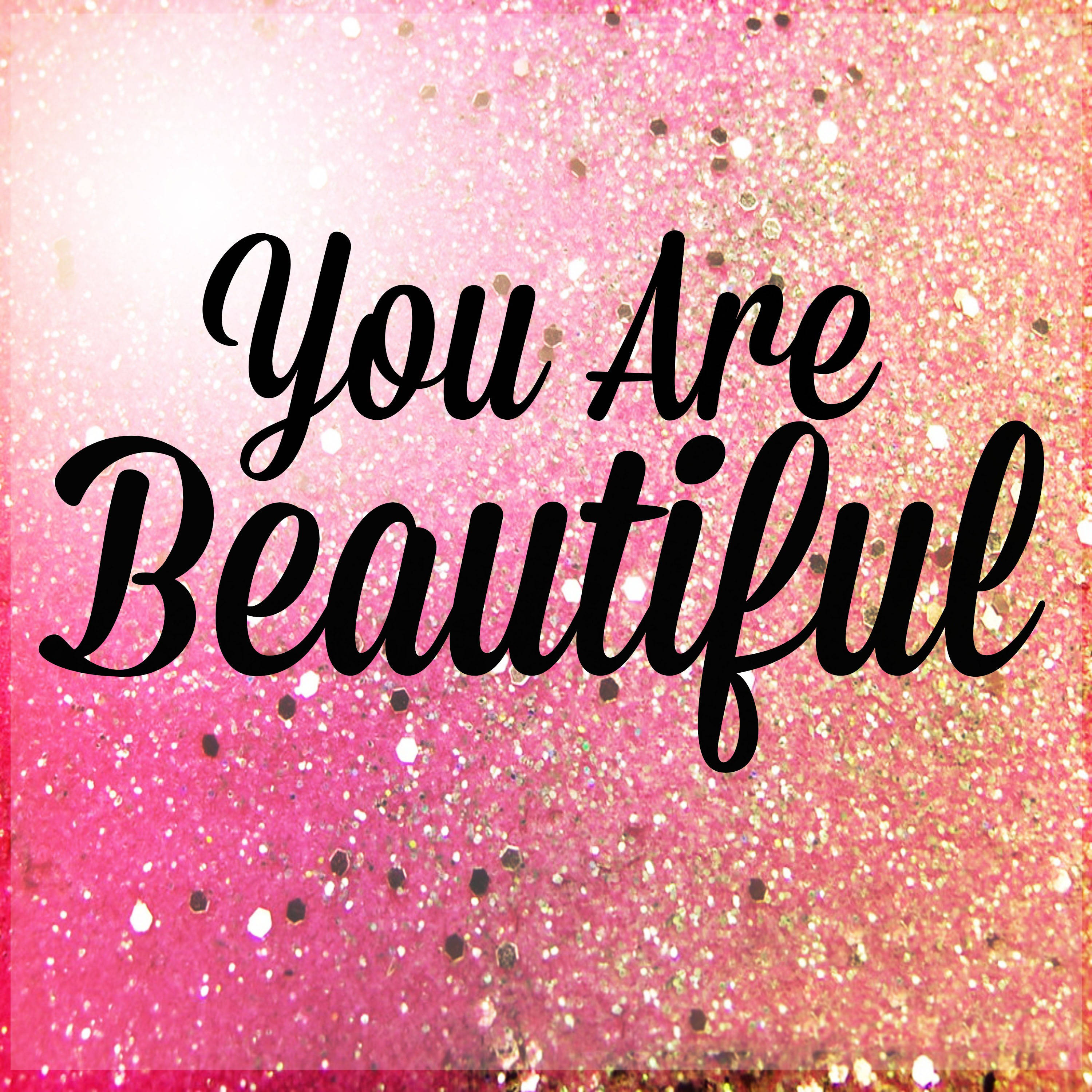 Ikaw ay Maganda Glitter Design Wallpaper