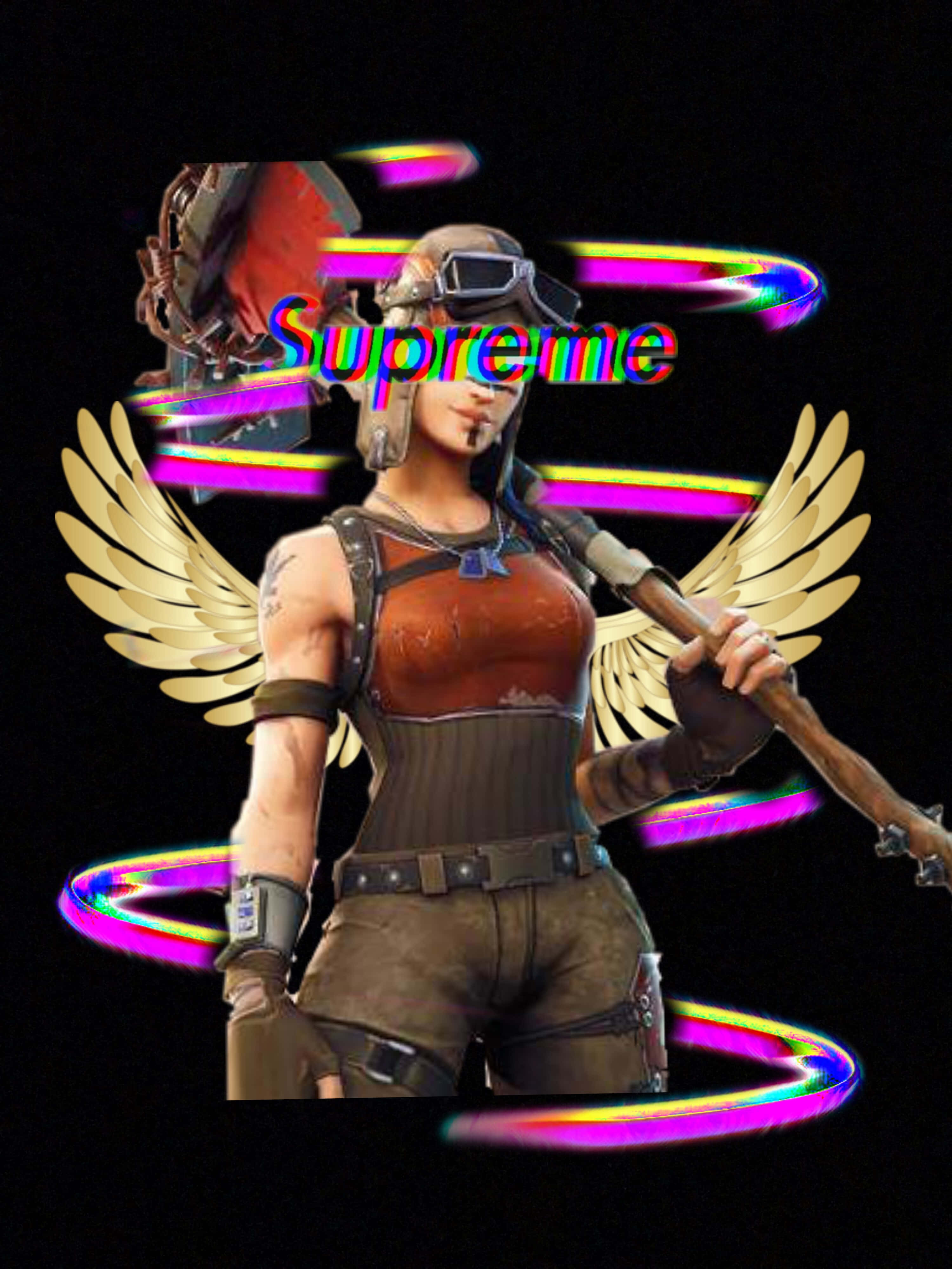 Ilabas ang iyong mandirigmang diwa kasama ang Supreme Fortnite Wallpaper