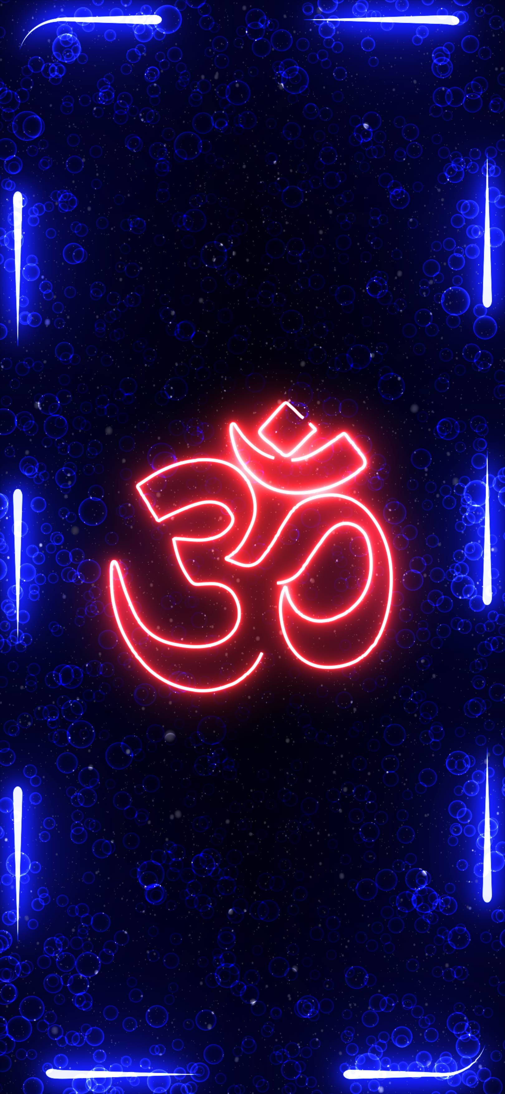 Ilaw Neon na Pula ng Om Wallpaper