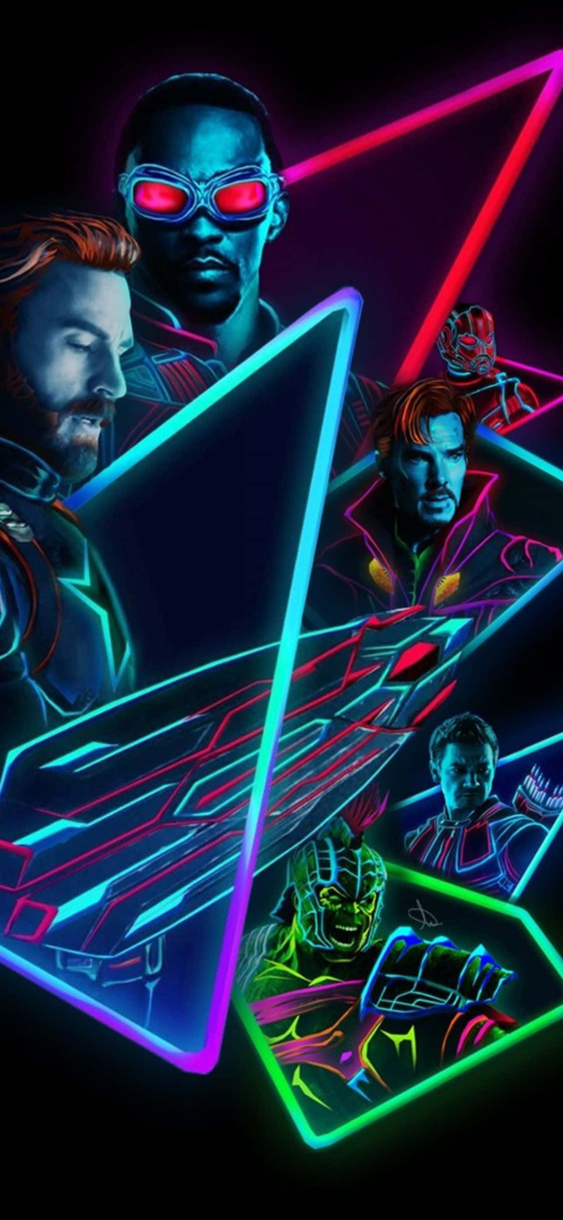 Liwanan ang Iyong Bahay gamit ang Neon iPhone Wallpaper