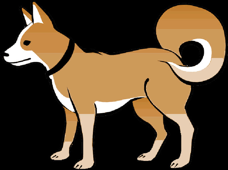 Ilustrasyon ng Alert na Shiba Inu Wallpaper