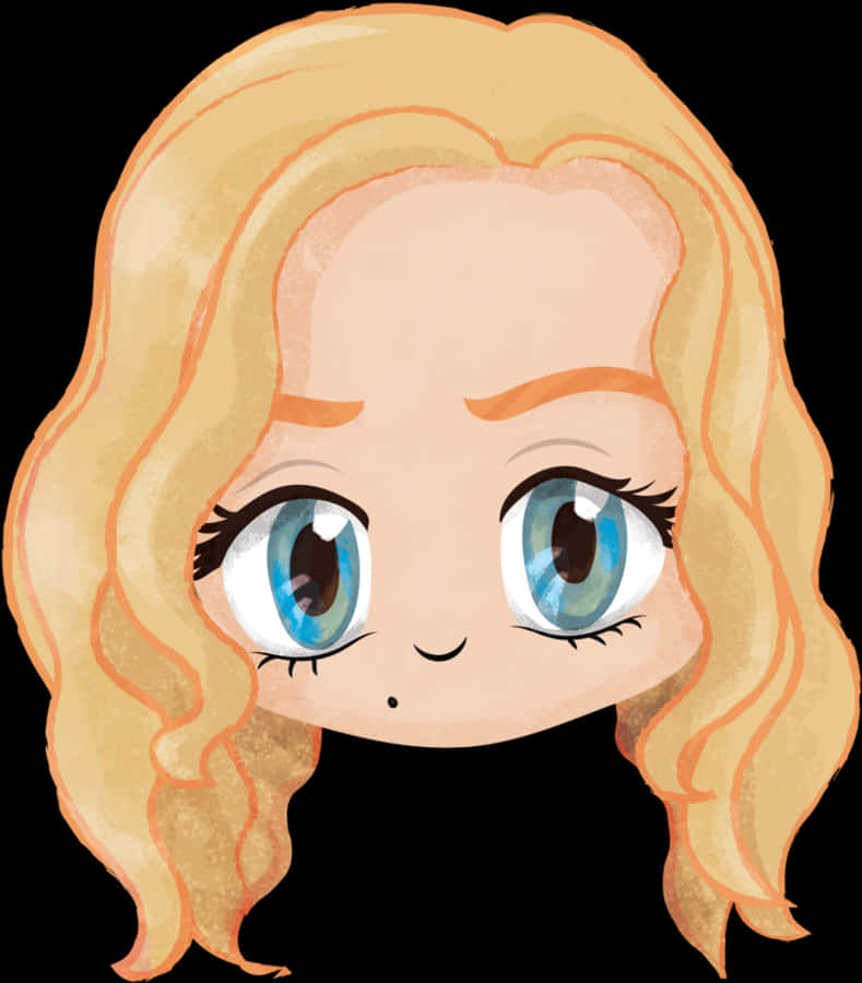 Ilustrasyon ng Chibi Style na Karakter na Blonde Wallpaper