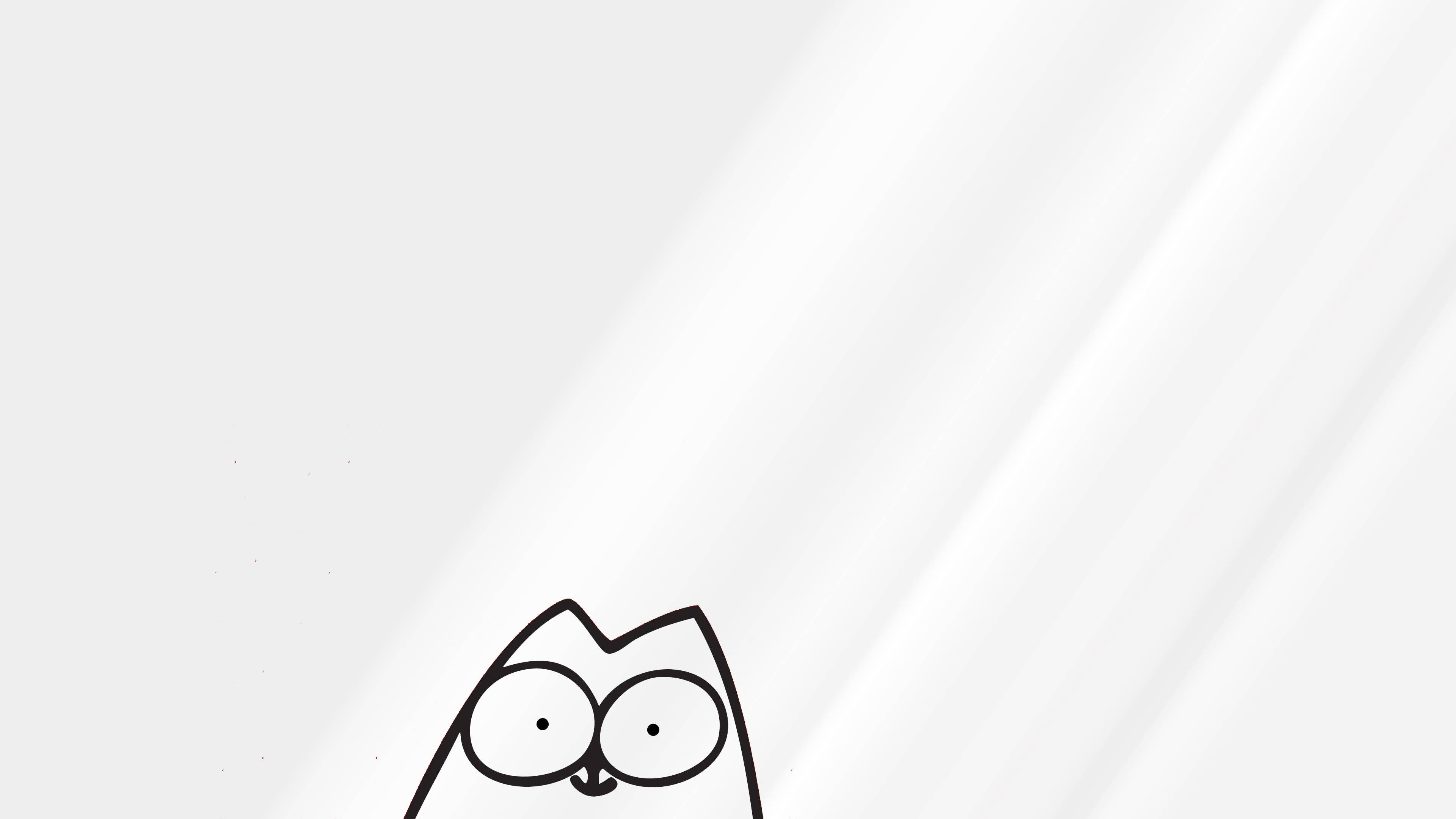 Ilustrasyon ng Cartoon na Pusa Wallpaper