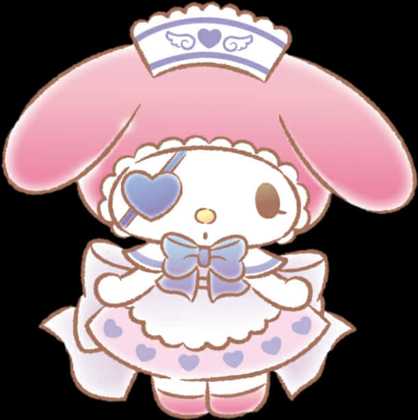 Ilustrasyon ng Cute na Karakter na si My Melody Wallpaper